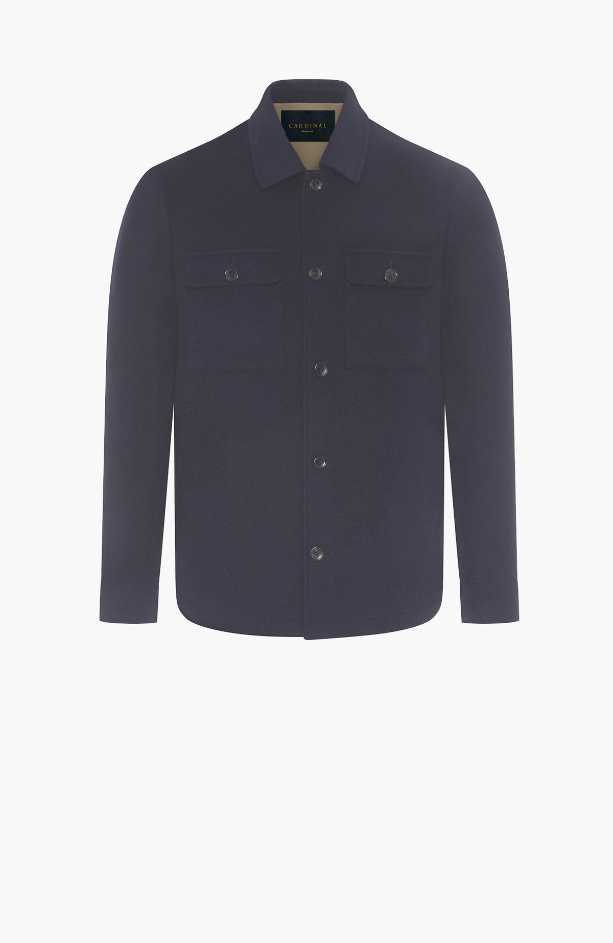 Bryce Navy Cashmere Shirt Jacket - MENS - Cardinal of Canada-US-Bryce Navy Cashmere Shirt Jacket