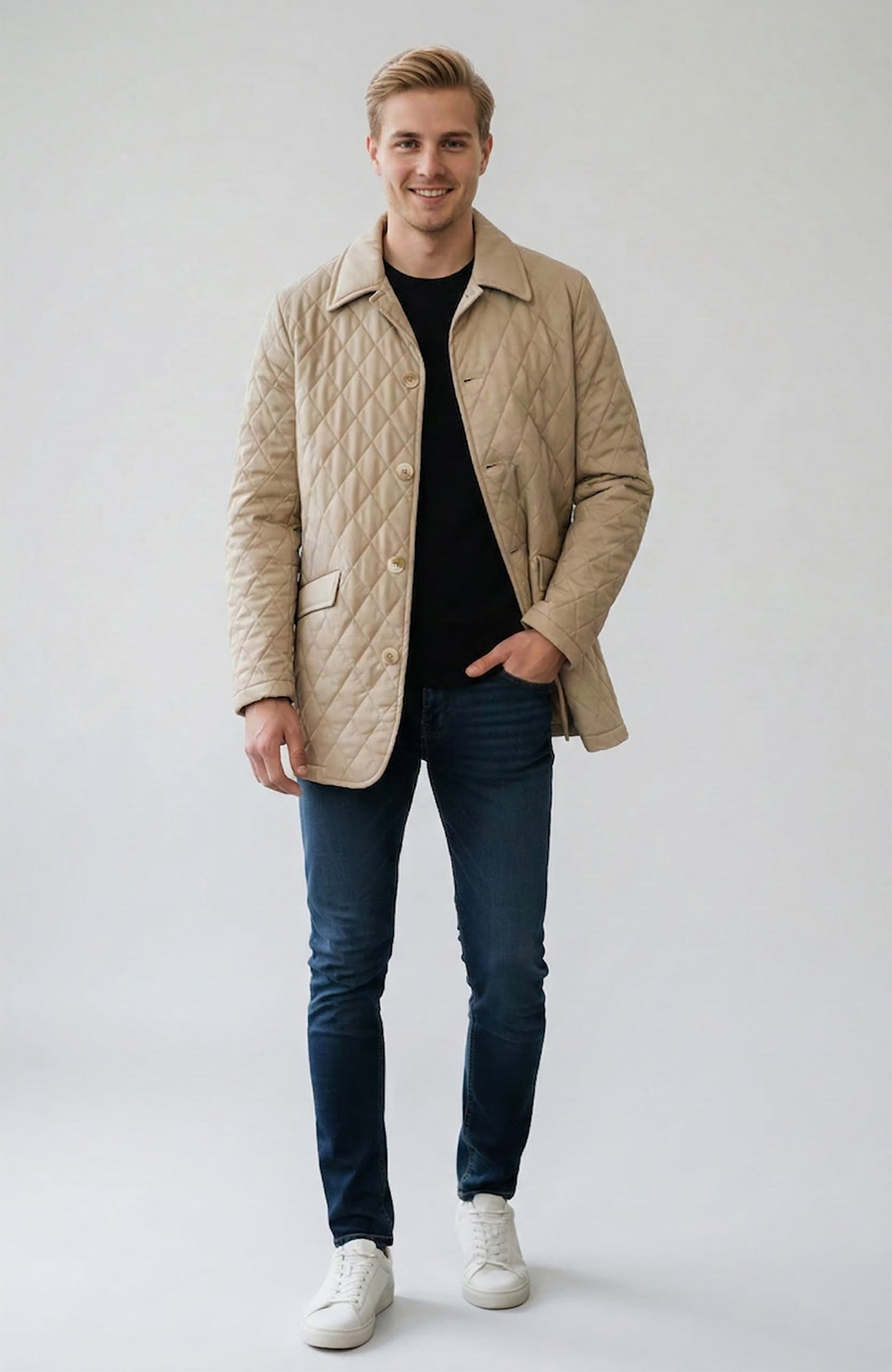 Byron Tan Diamond Quilted Carcoat - Cardinal of Canada - US - Byron Tan Diamond Quilted Carcoat