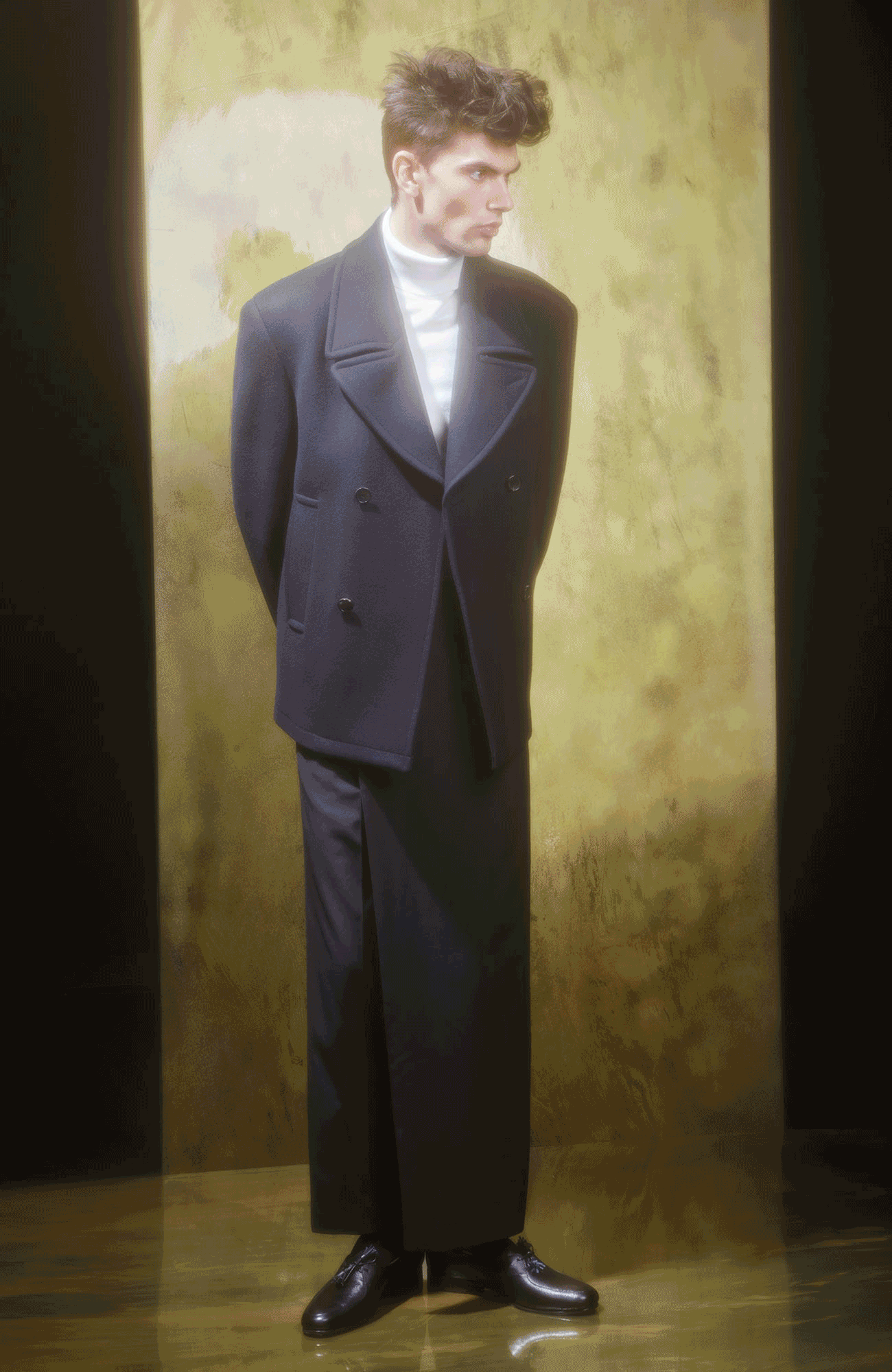 Carrara Navy Wool & Cashmere Peacoat