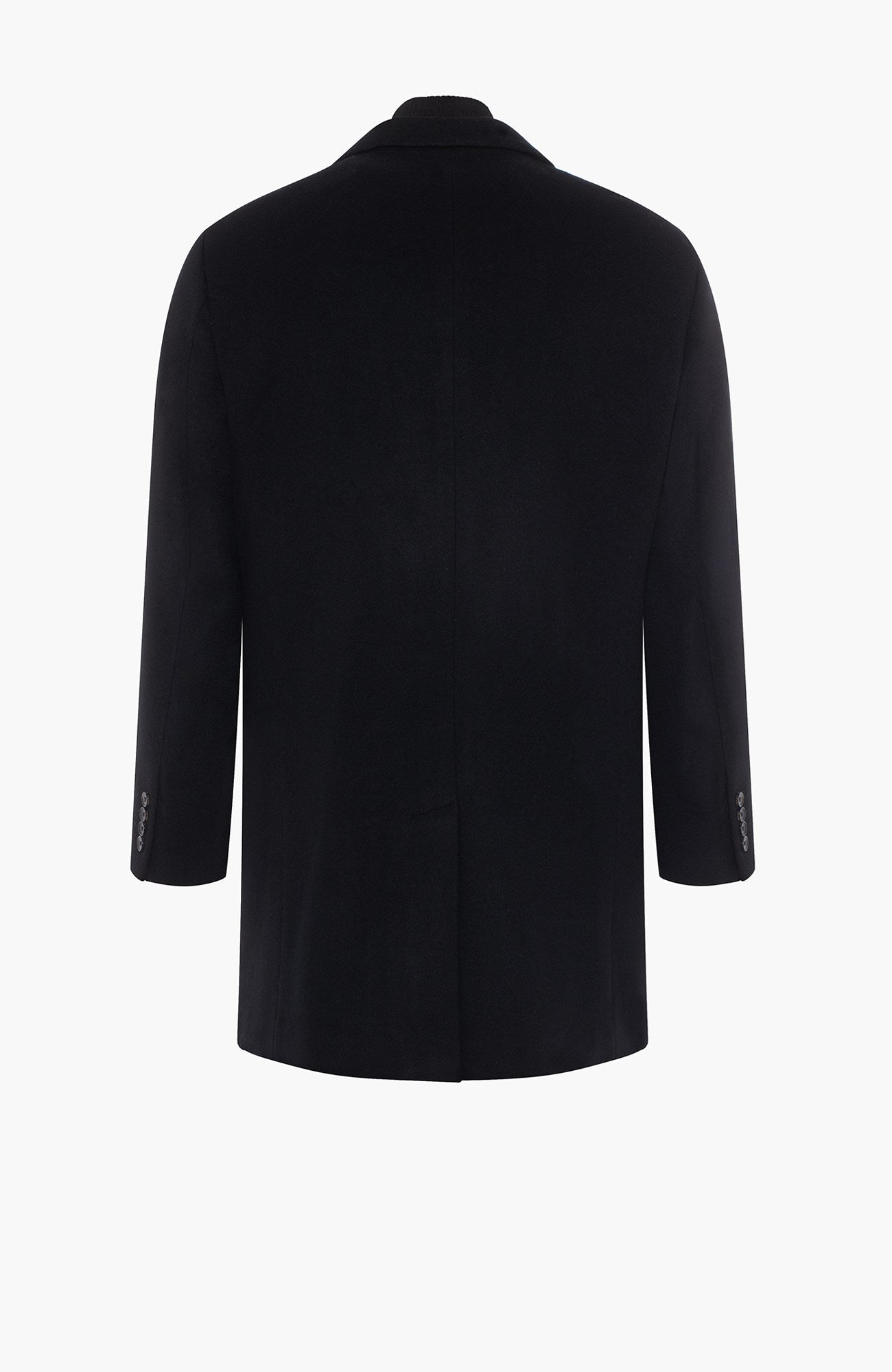 LeClaire Black Wool & Cashmere Topcoat - MENS - Cardinal of Canada-US-LeClaire Black Wool & Cashmere Topcoat