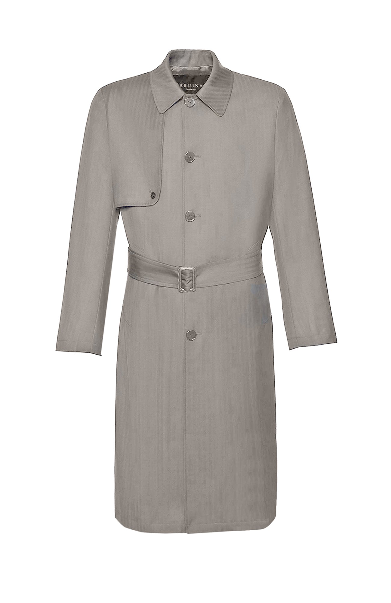 MAN - RAY KHAKI HERRINGBONE WOOL TRENCH COAT - MENS - Cardinal of Canada - US - MAN - RAY KHAKI HERRINGBONE WOOL TRENCH COAT