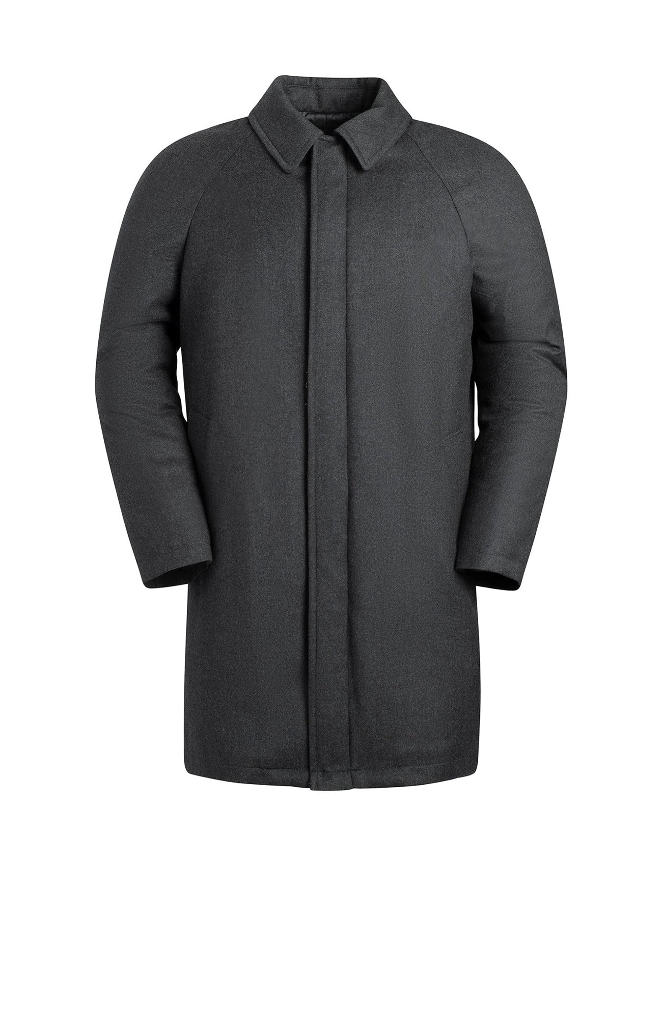MCMILLAN CHARCOAL WOOL CAR COAT - Main Image
