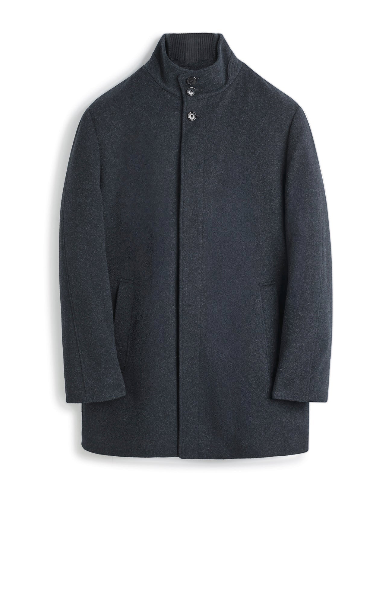 Cardinal of Canada Luxury buy Collection Cashmere Wool Dark Blue Overcoat