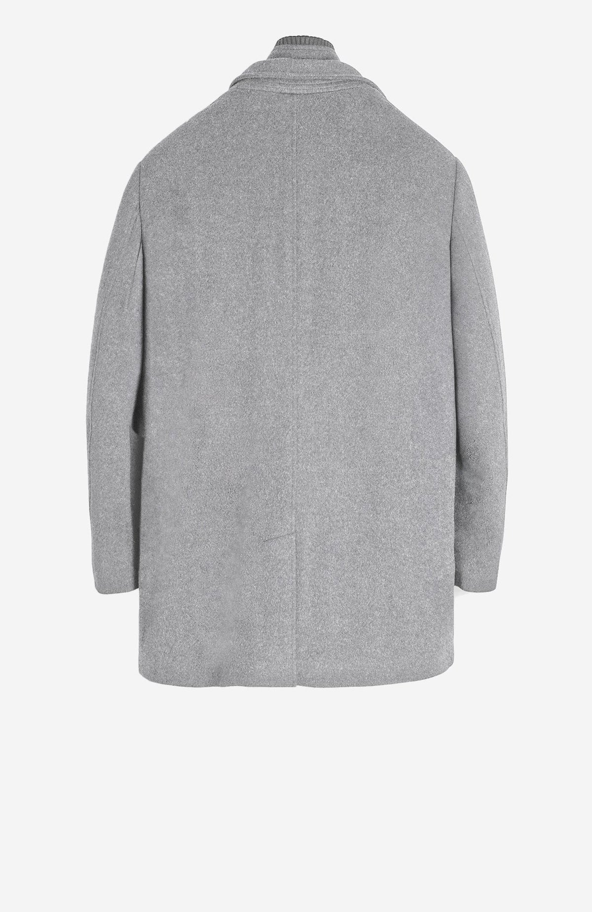 Mont-Royal Light Grey Wool & Cashmere Carcoat - MENS - Cardinal of Canada-US-Mont-Royal Light Grey Wool & Cashmere Carcoat
