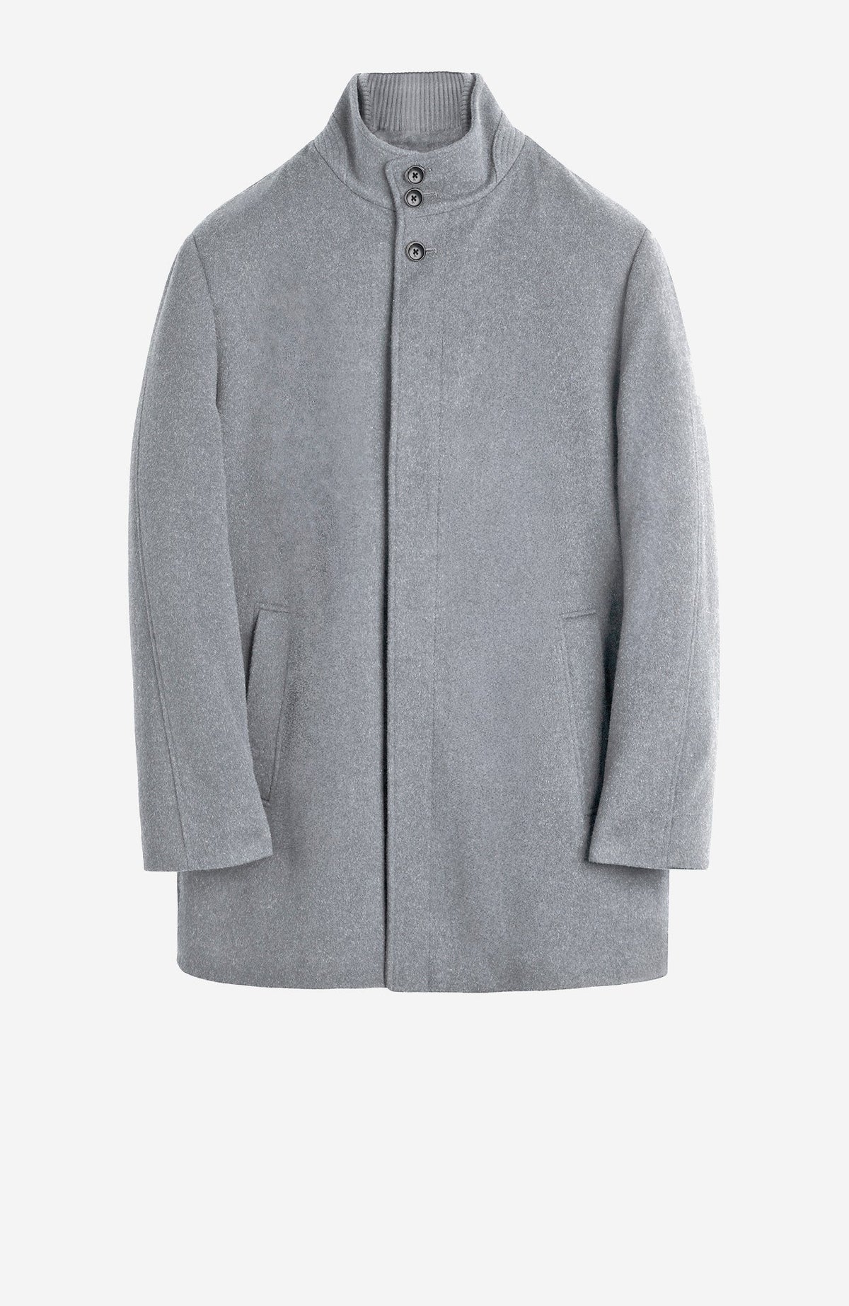 Mont-Royal Light Grey Wool & Cashmere Carcoat - MENS - Cardinal of Canada-US-Mont-Royal Light Grey Wool & Cashmere Carcoat
