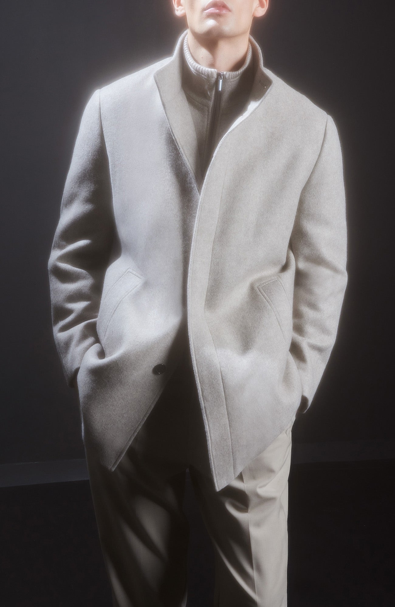 Mont-Royal Taupe Wool & Cashmere Car Coat - MENS - Cardinal of Canada-US-Mont-Royal Taupe Wool & Cashmere Car Coat