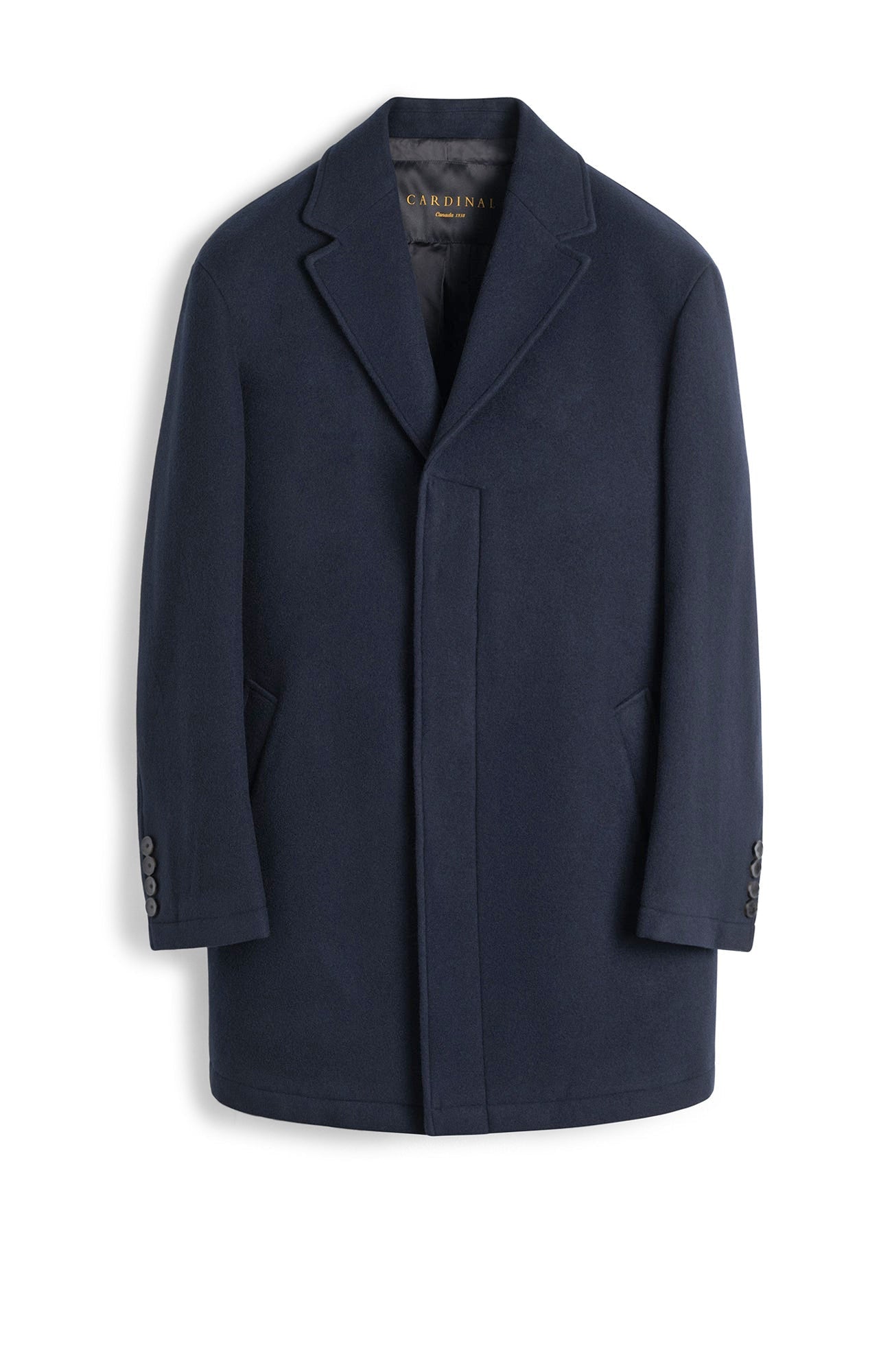 Navy topcoat mens best sale