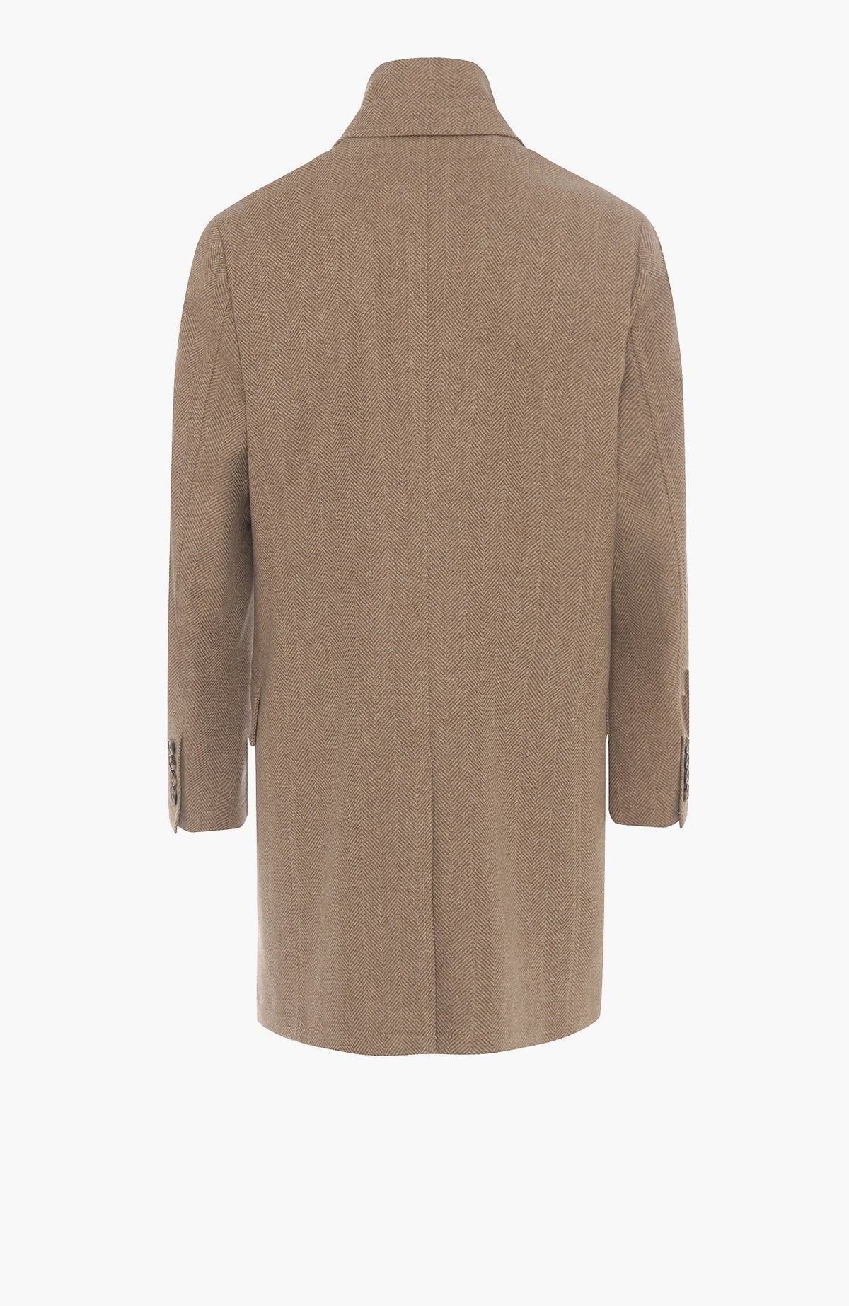 Steele Camel Heringbone Wool Topcoat - MENS - Cardinal of Canada-US-Steele Camel Heringbone Wool Topcoat