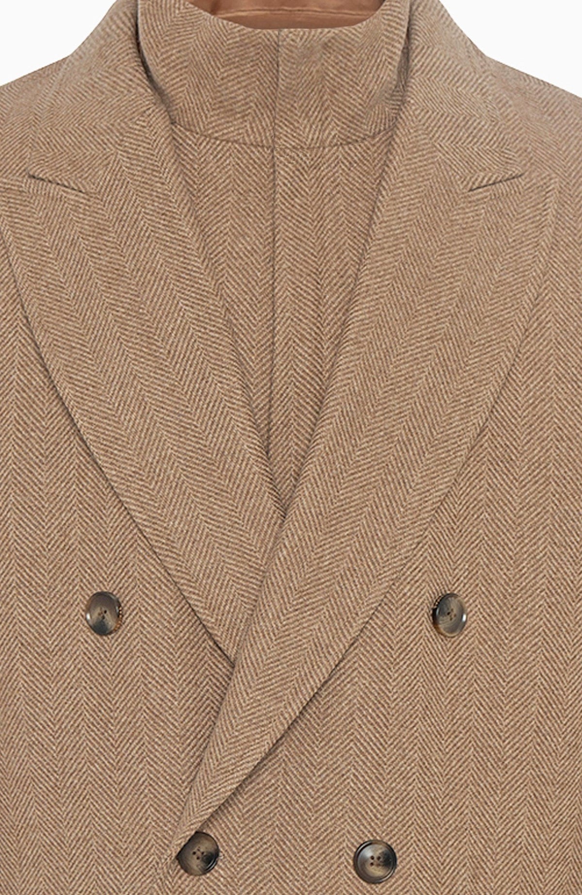 Steele Camel Heringbone Wool Topcoat - MENS - Cardinal of Canada-US-Steele Camel Heringbone Wool Topcoat