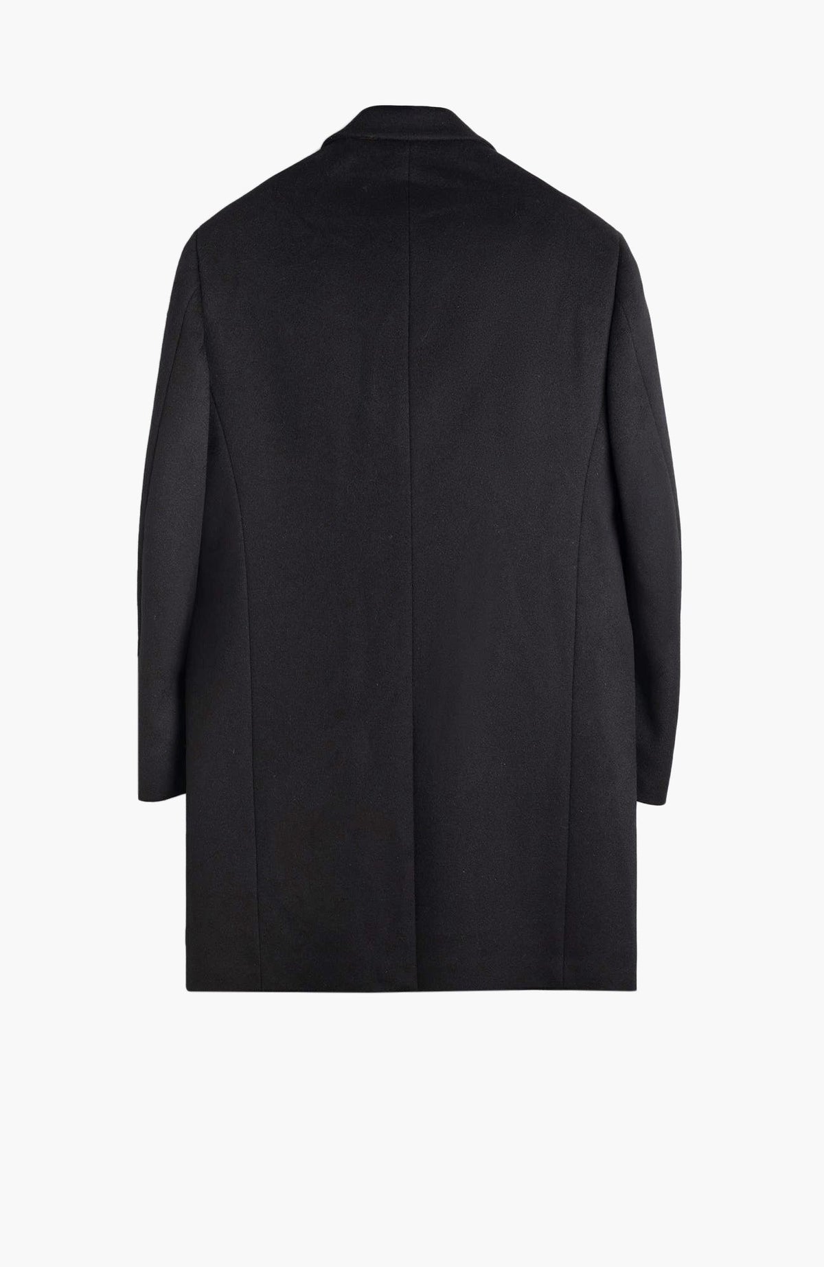 Sutton Black Wool Topcoat - MENS - Cardinal of Canada-US-Sutton Black Wool Topcoat