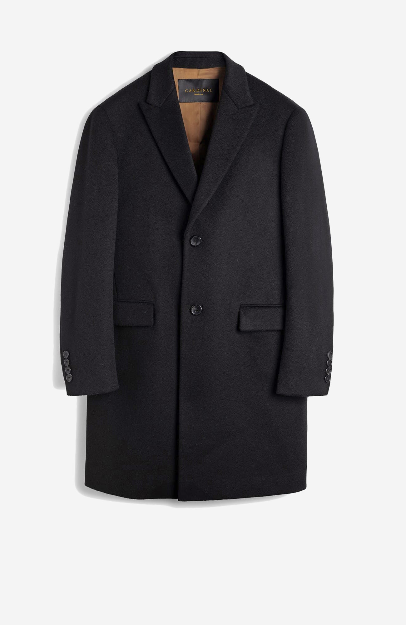 Sutton Black Wool Topcoat - MENS - Cardinal of Canada - US - Sutton Black Wool Topcoat