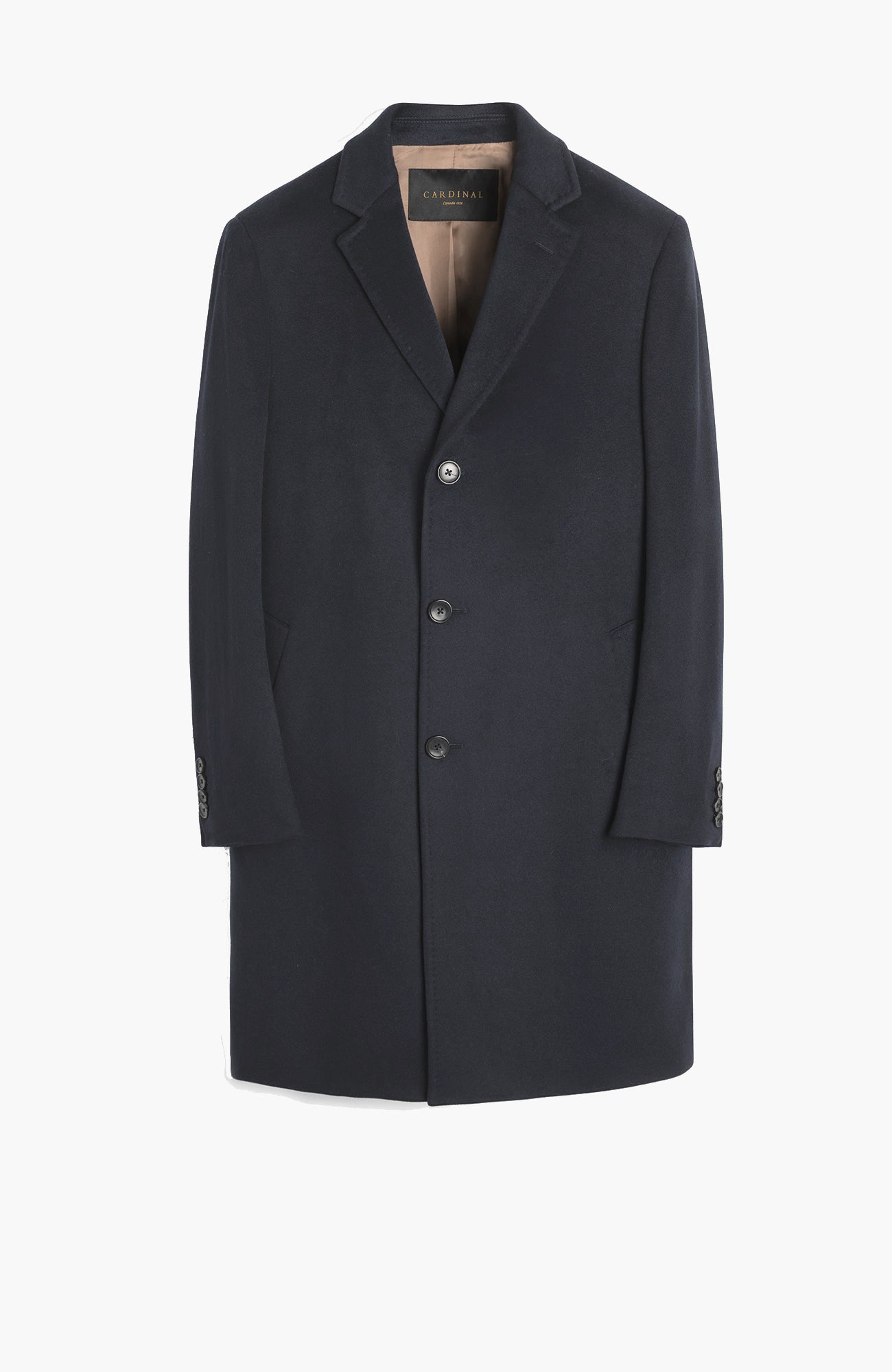 The St. Pierre Black Cashmere Topcoat