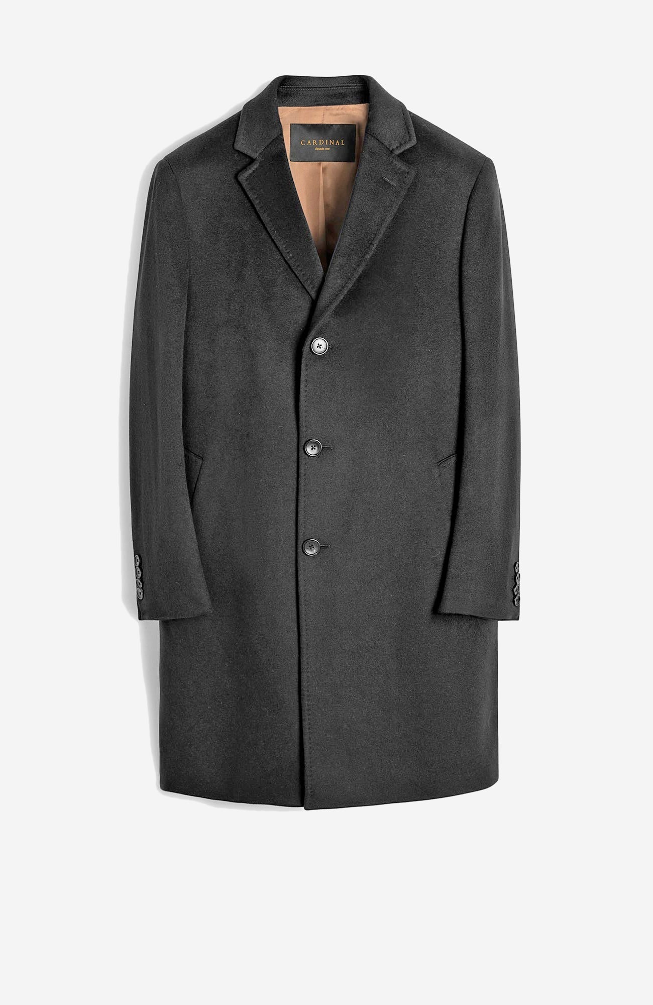 The St. Pierre Charcoal Cashmere Topcoat - Cardinal of Canada - US - The St. Pierre Charcoal Cashmere Topcoat