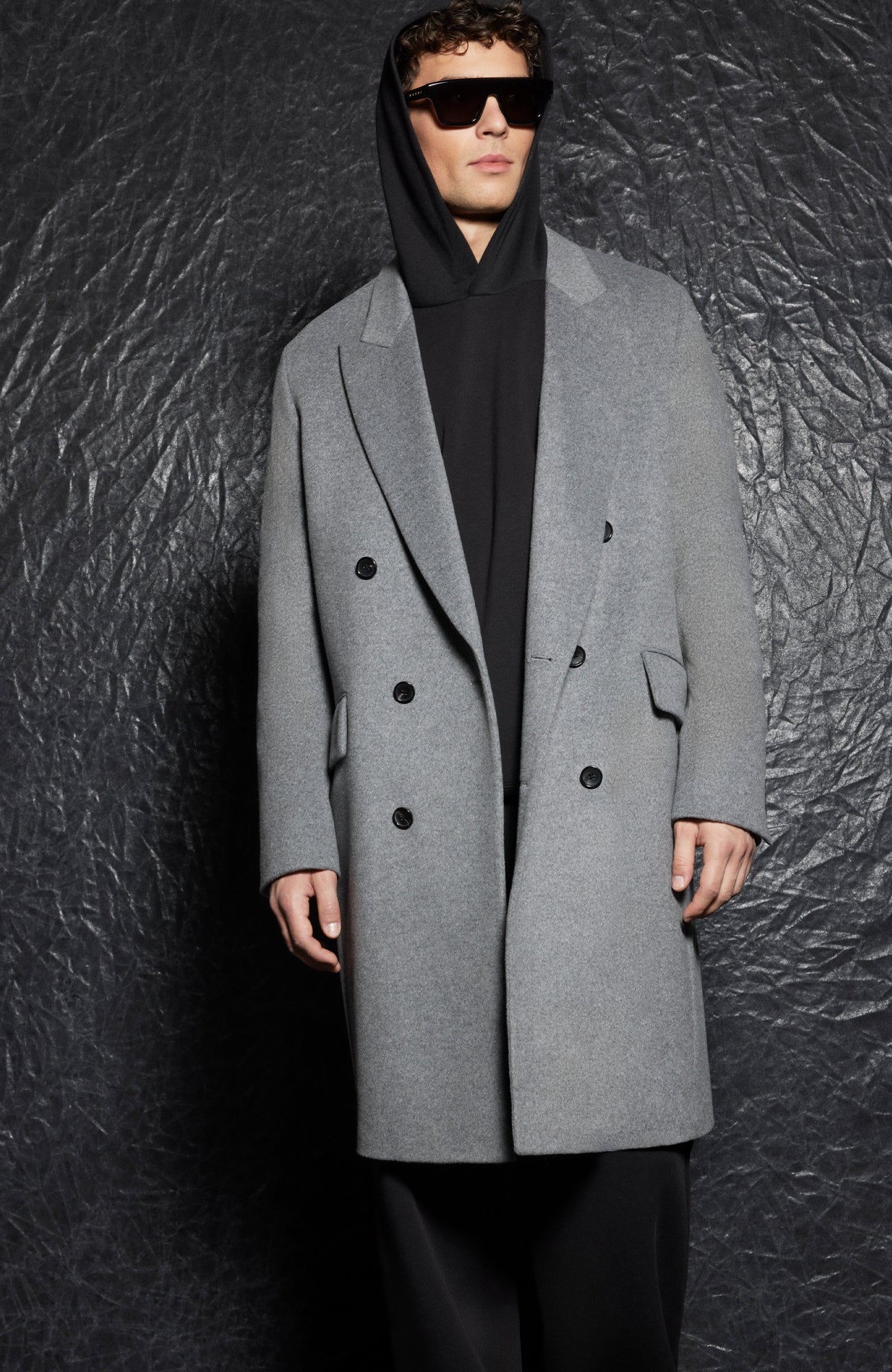 Thomas Grey Wool & Cashmere Overcoat - MENS - Cardinal of Canada-US-Thomas Grey Wool & Cashmere Overcoat