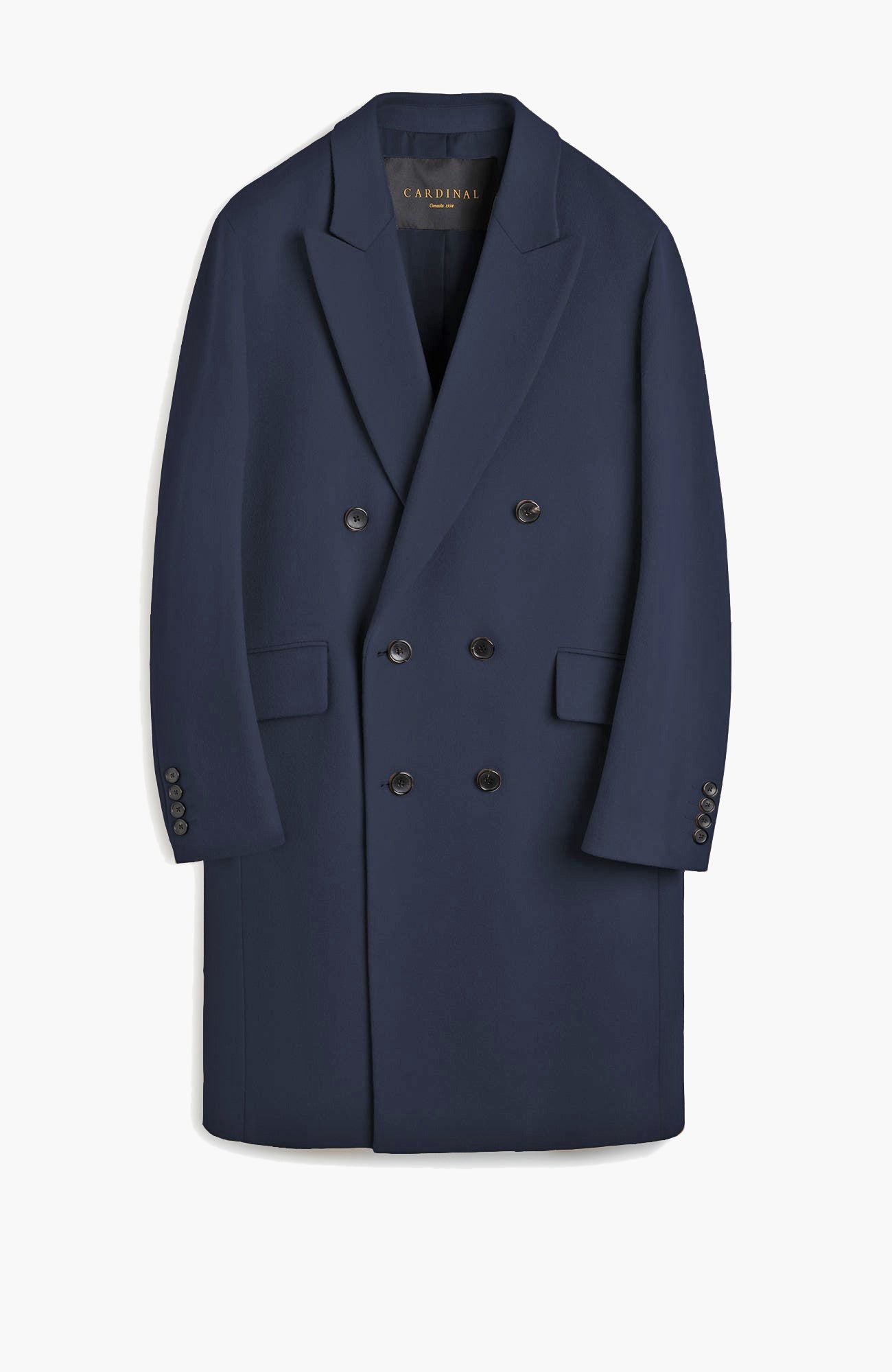 <美品>TAGLIATORE THOMAS ネイビー カシミヤ ウールコート48 Thomas Navy Cashmere Overcoat