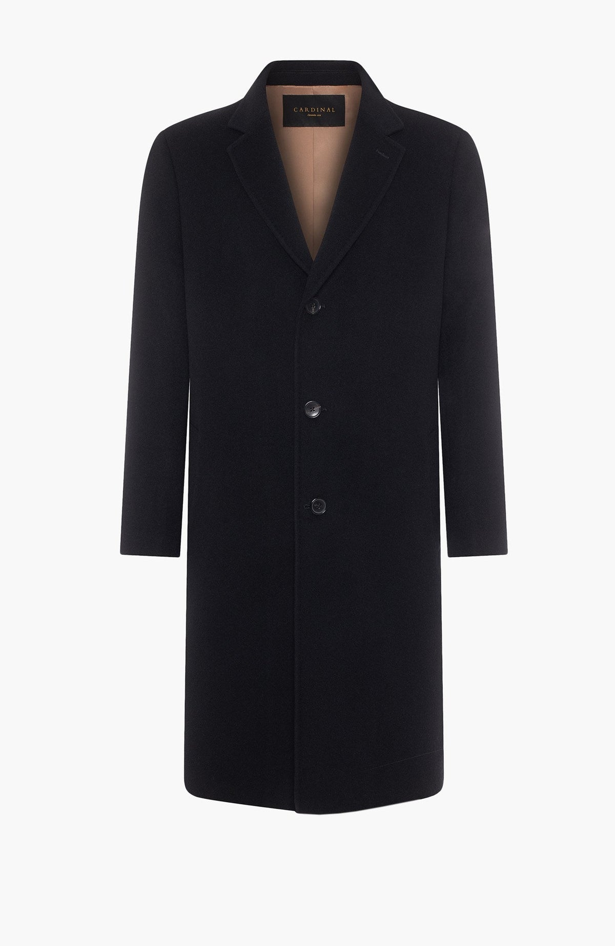 Trevor Black Wool Topcoat - MENS - Cardinal of Canada-US-Trevor Black Wool Topcoat