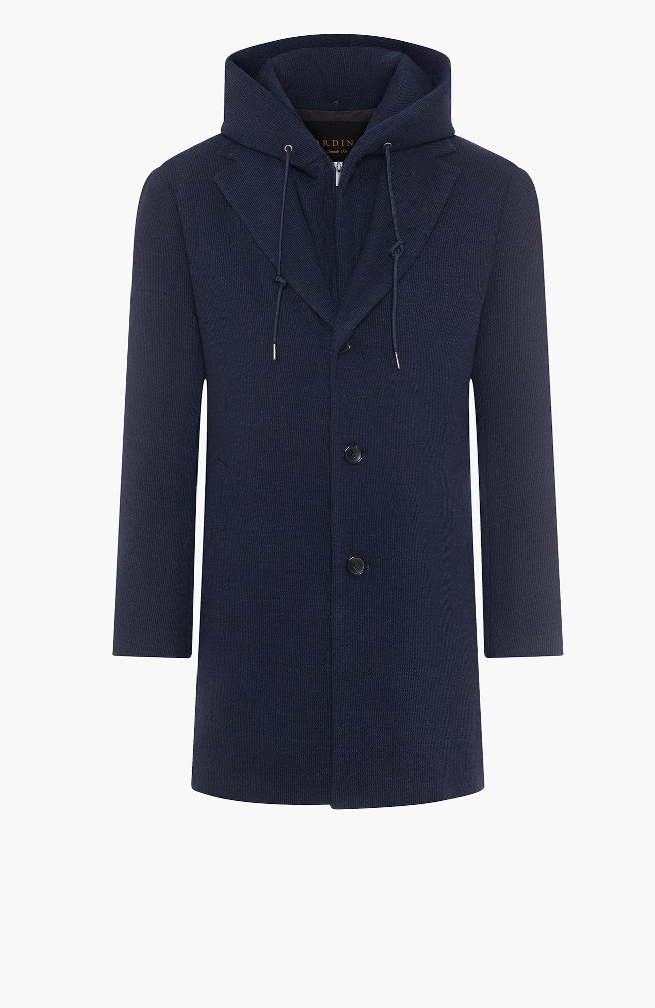 Tyson Navy Wool & Cashmere Topcoat - MENS - Cardinal of Canada-US-Tyson Navy Wool & Cashmere Topcoat