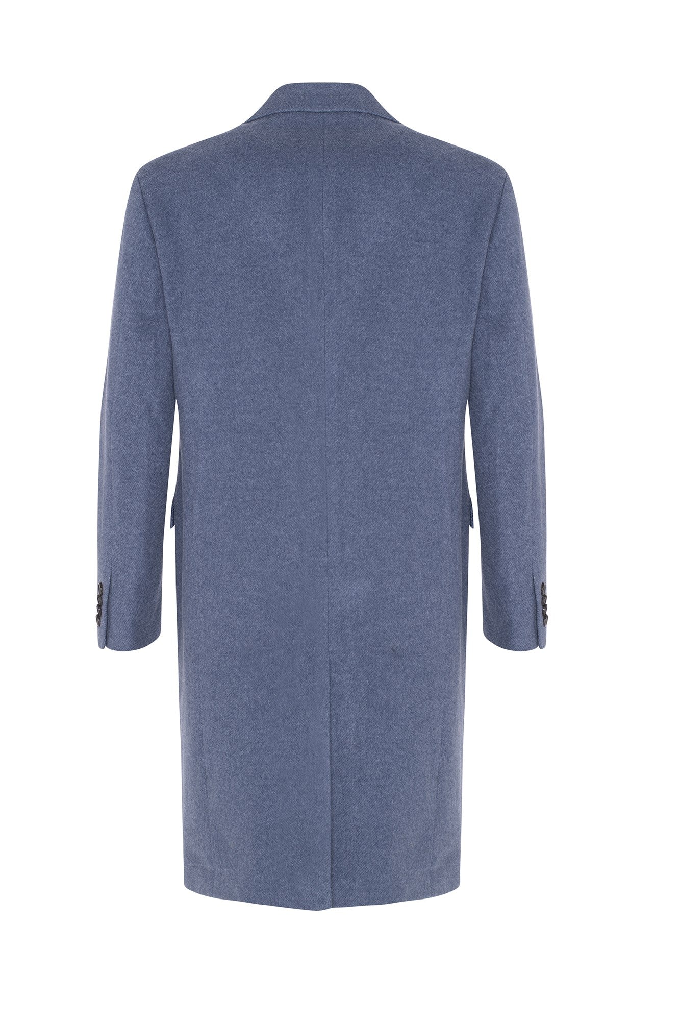 MERCER LIGHT BLUE OVERCOAT - MENS - Cardinal of Canada-US-Mercer - blue wool blend topcoat 41.5 inch length