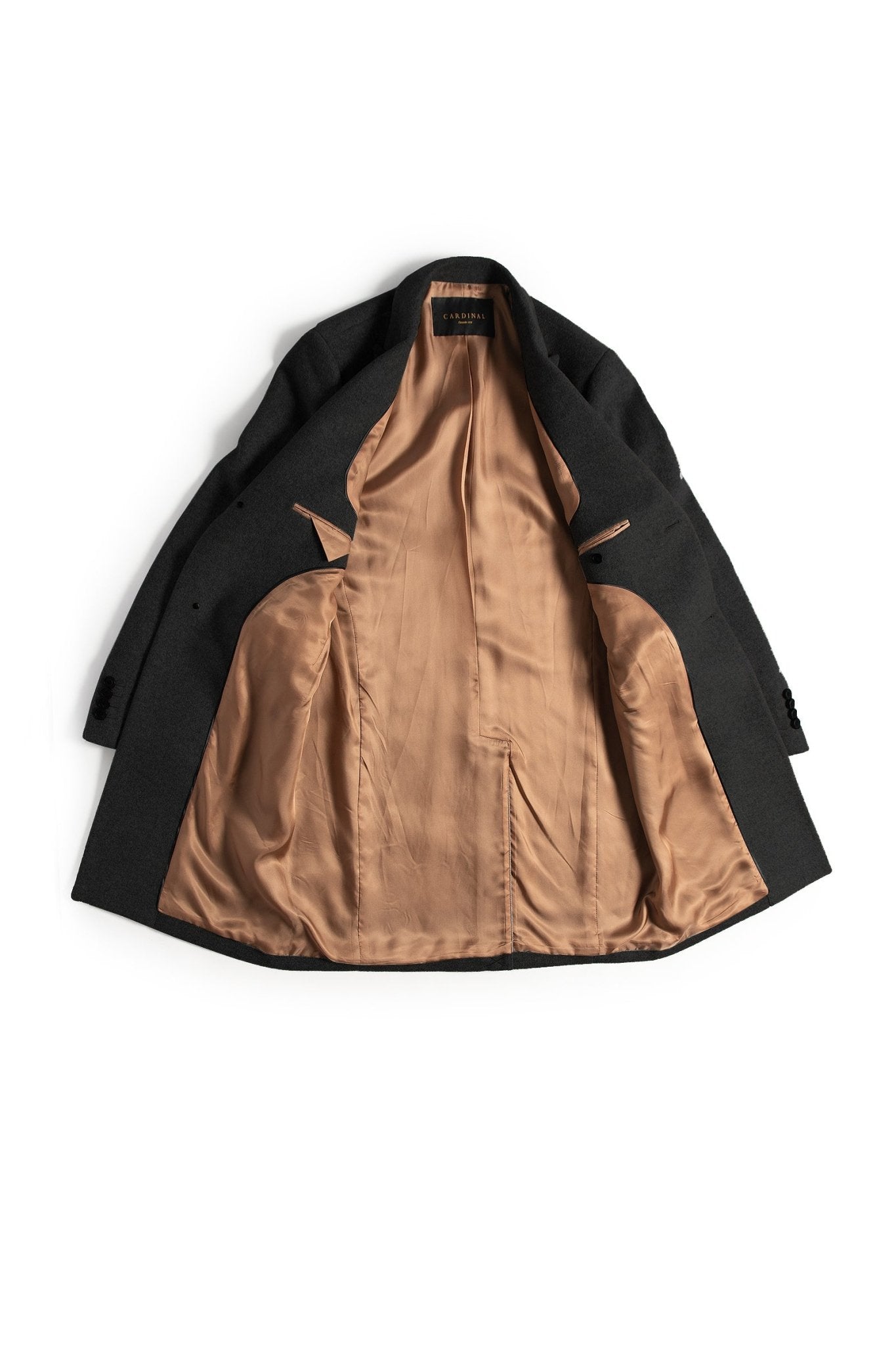 SUTTON BLACK WOOL OVERCOAT - MENS - Cardinal of Canada-US-SUTTON BLACK WOOL OVERCOAT