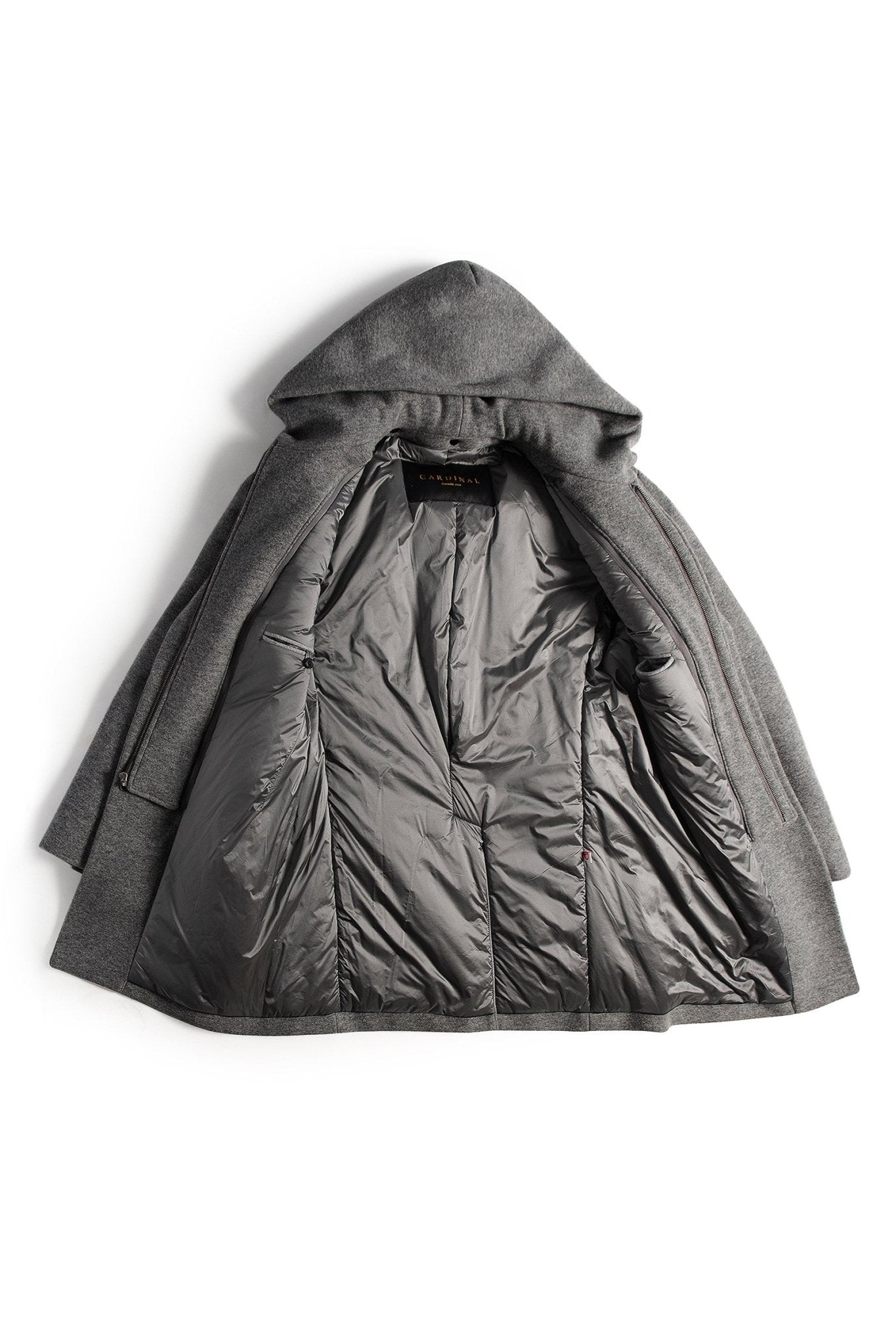 TYSON CHARCOAL TOPCOAT - MENS - Cardinal of Canada-US-Tyson - charcoal wool topcoat 36 inch length