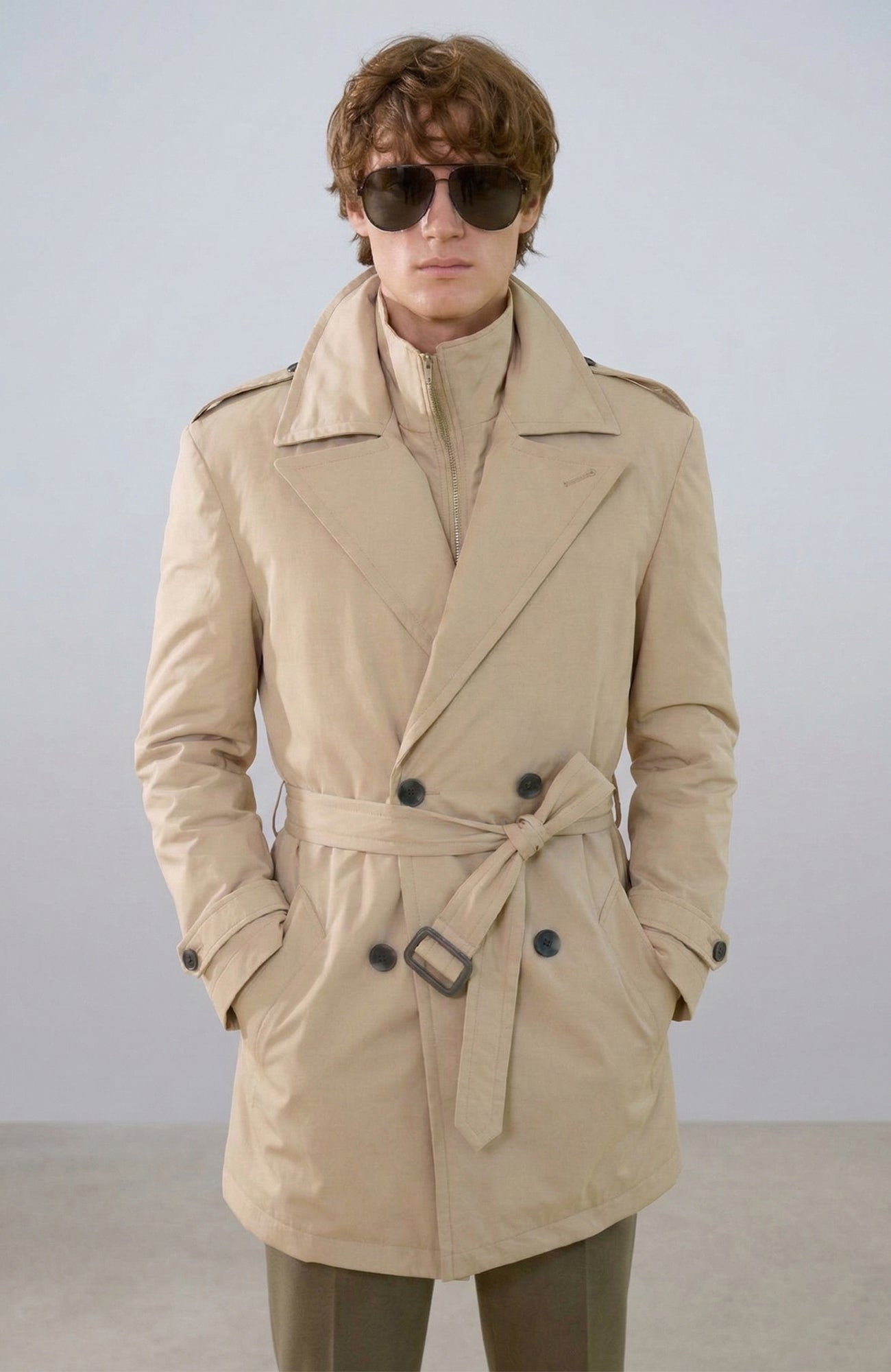 Anikan Beige Trench Coat