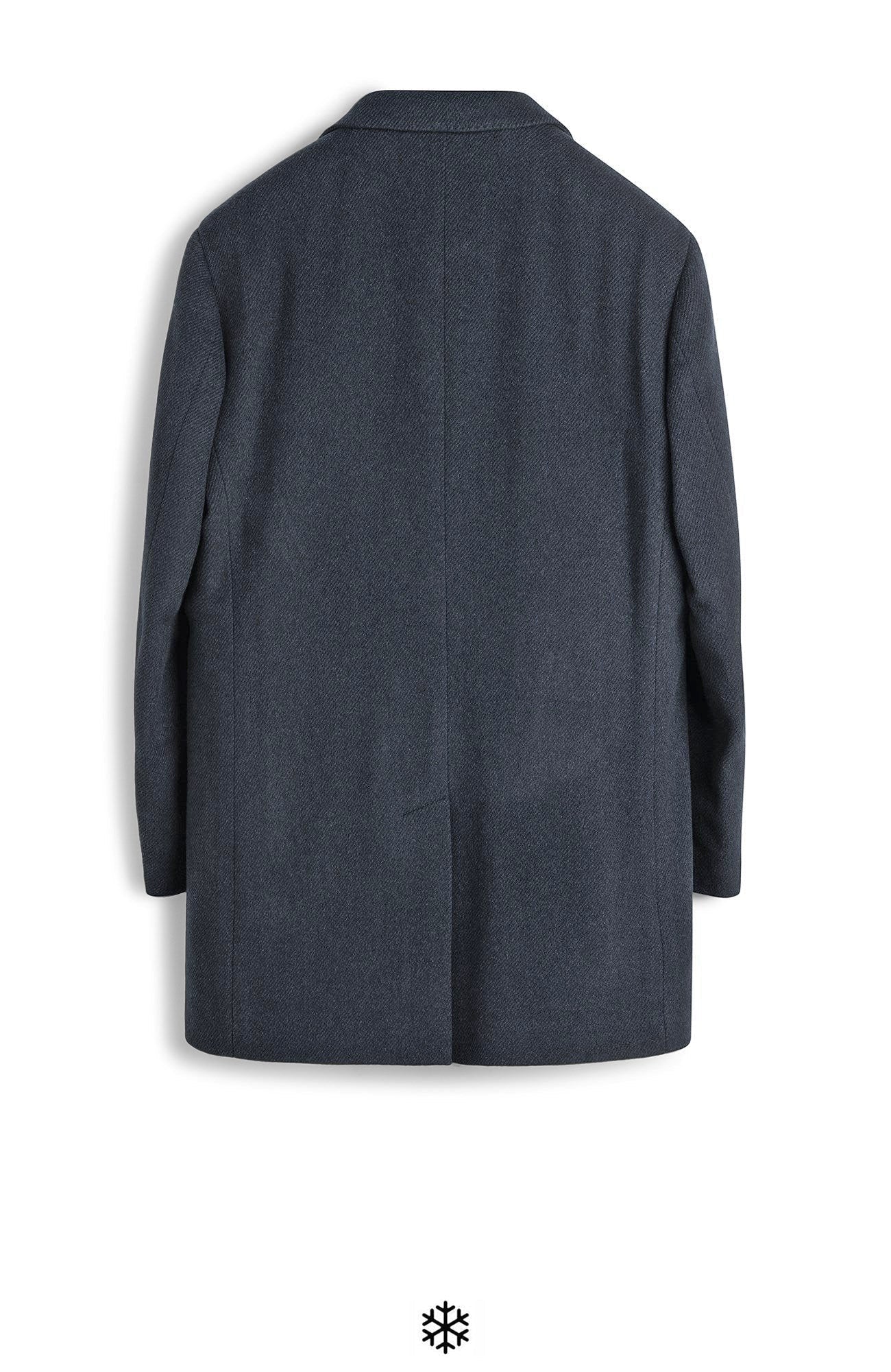 LECLAIRE WOOL & CASHMERE CHARCOAL TWILL CAR COAT