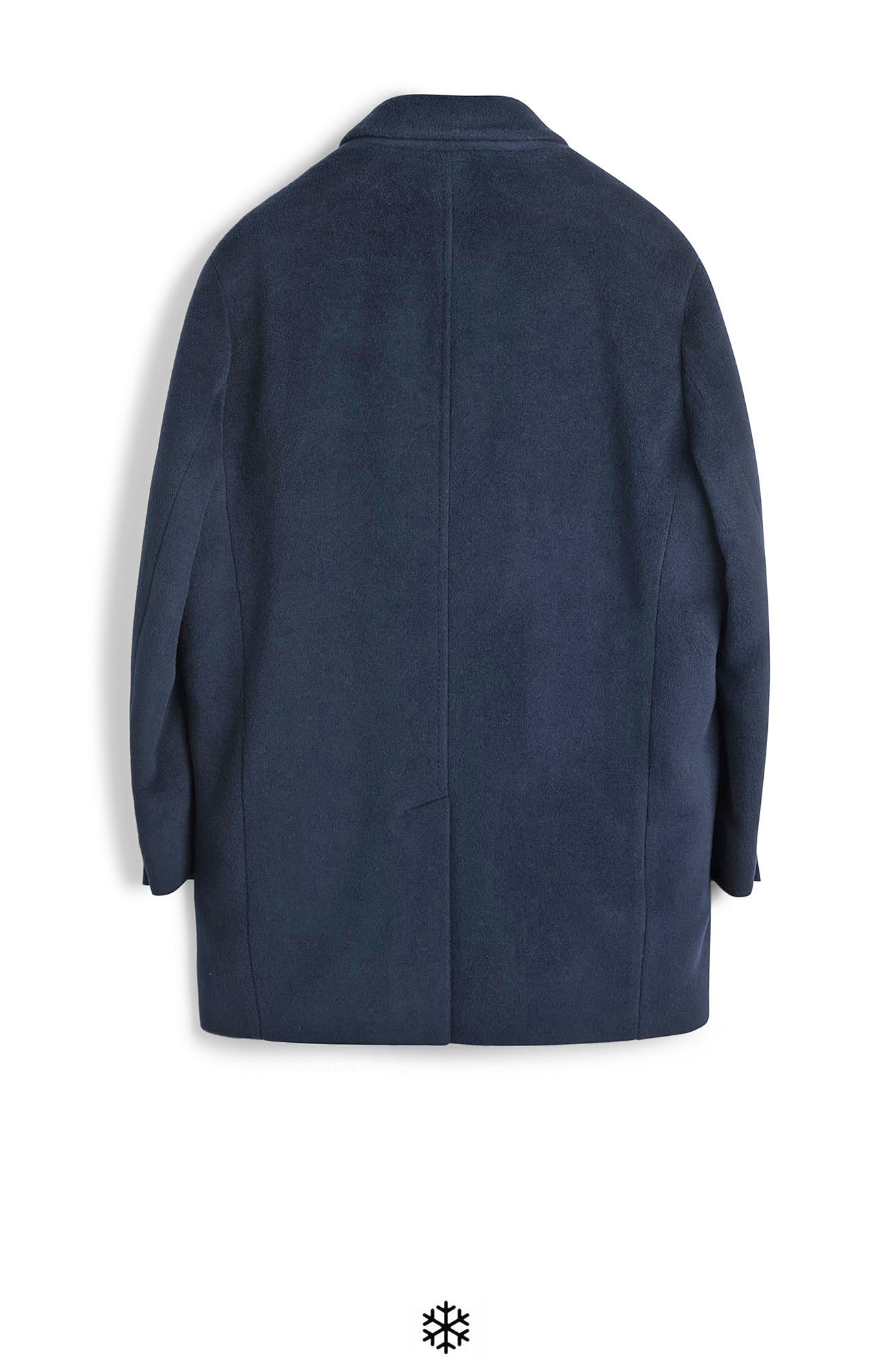 LOGAN  DOUBLE BREAST NAVY WOOL TOPCOAT