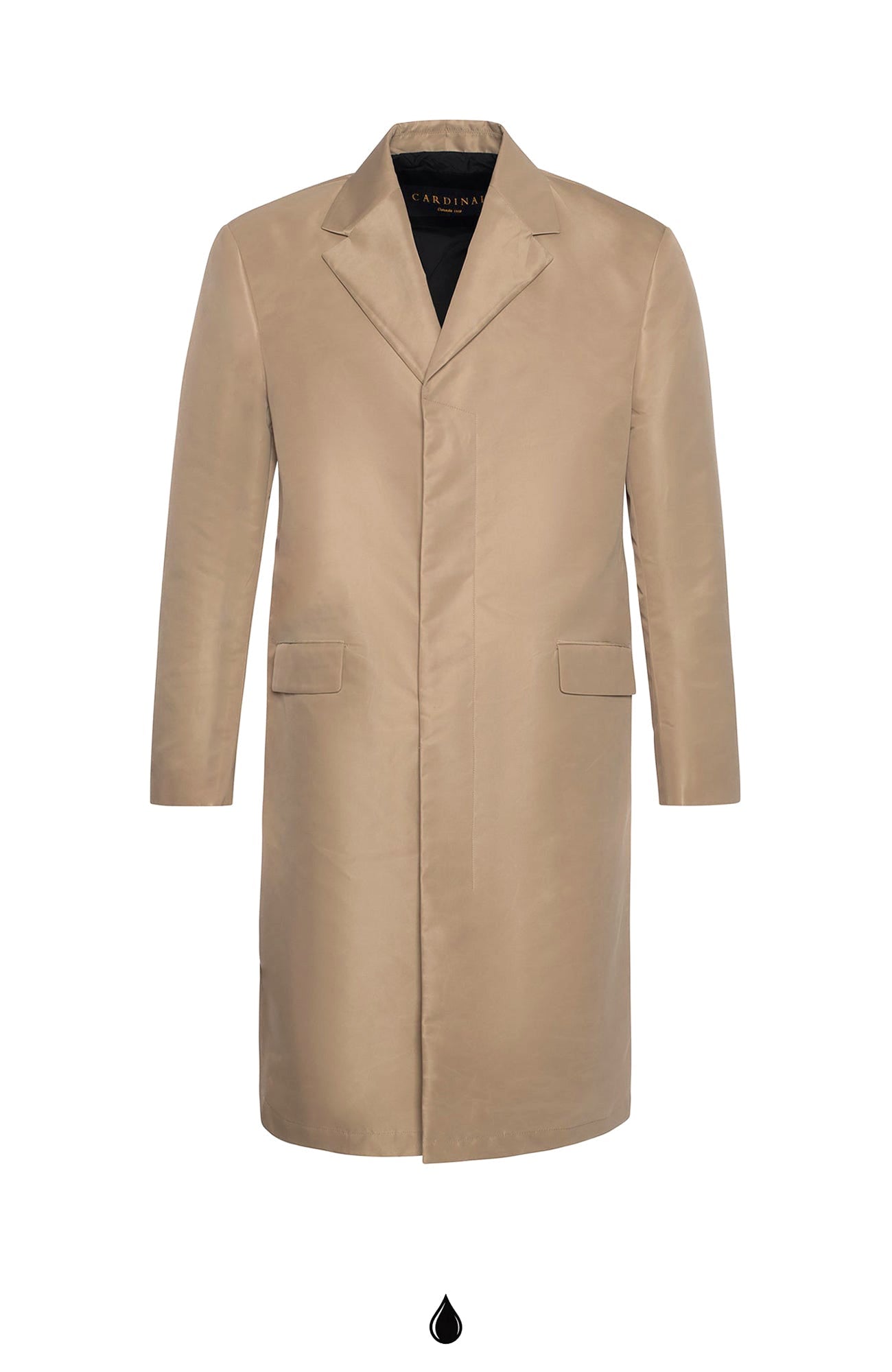 Single Breasted Trench Men's Classic Raincoat Cardinal Of