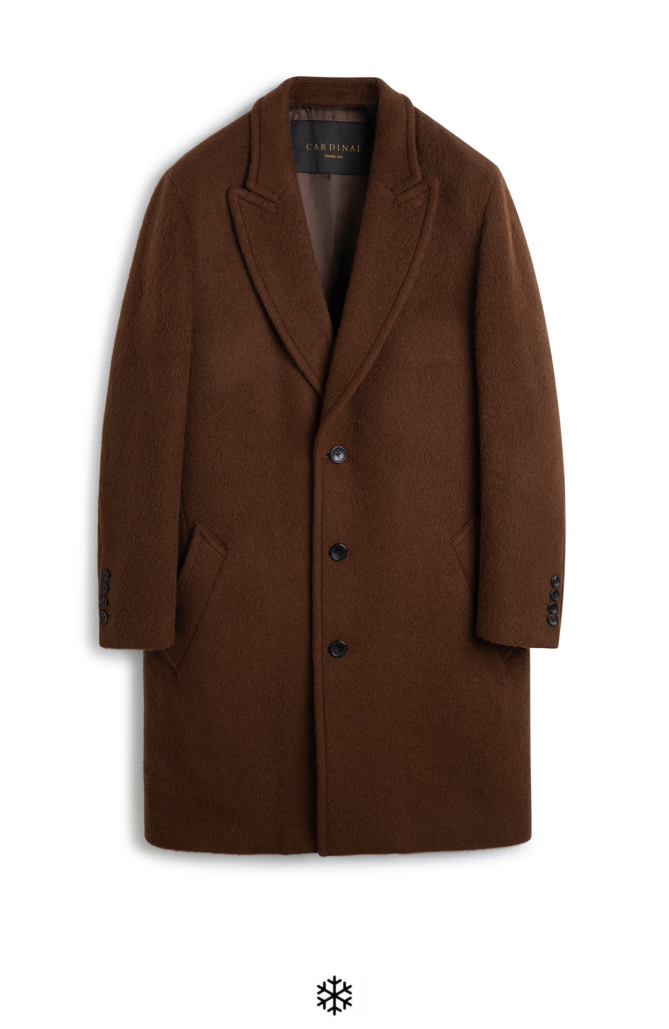 MERCURY WOOL AND ALPACA BLEND TOPCOAT - MENS - Cardinal of Canada - US - MERCURY WOOL AND ALPACA BLEND TOPCOAT 41.5 inch length