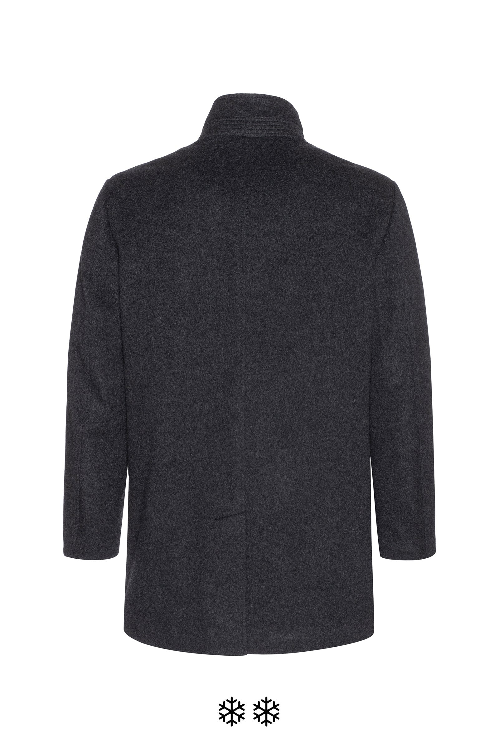 MONT-ROYAL CHARCOAL WOOL & CASHMERE CAR COAT