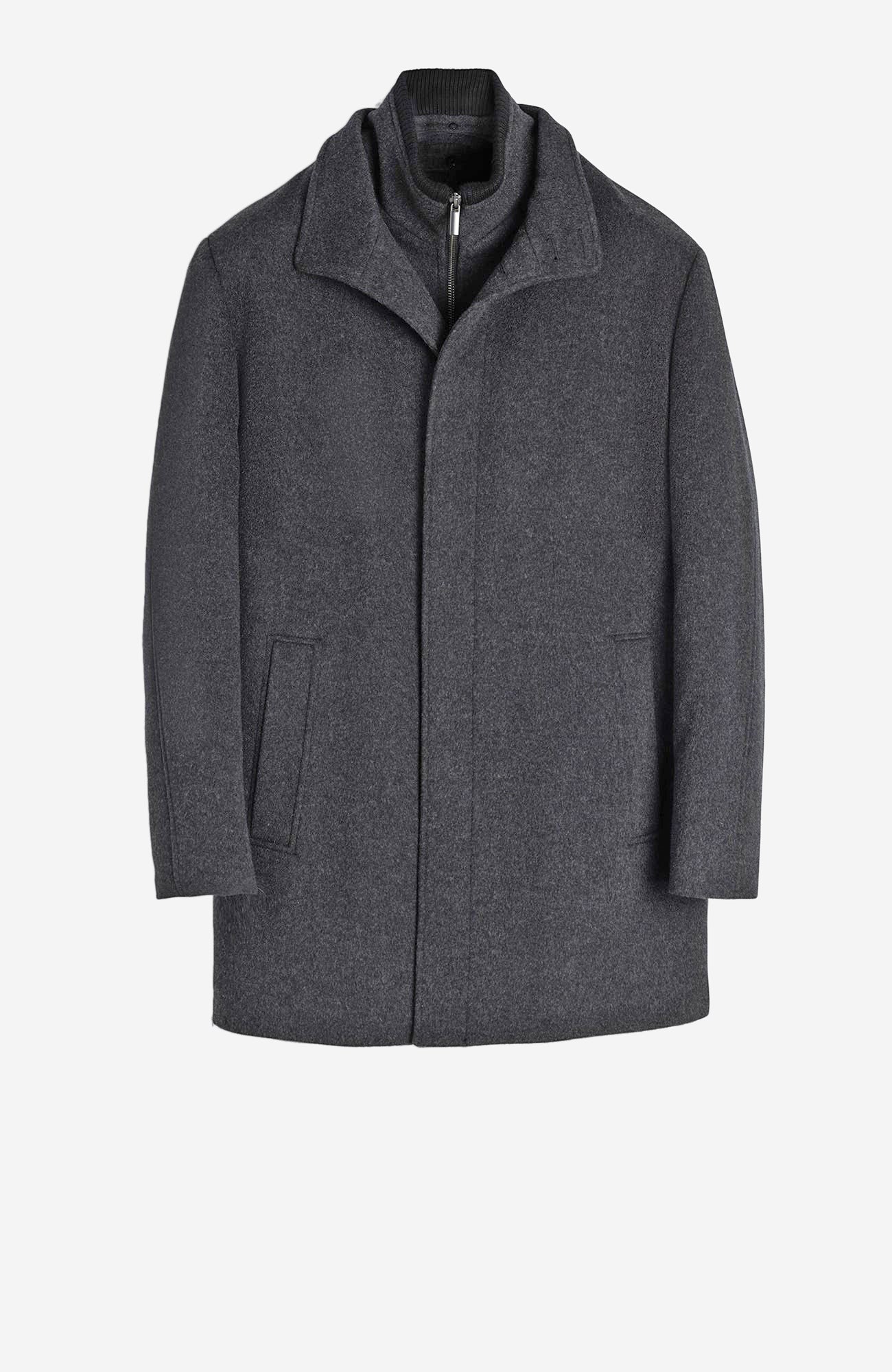 Mont-Royal Charcoal Wool & Cashmere Car Coat