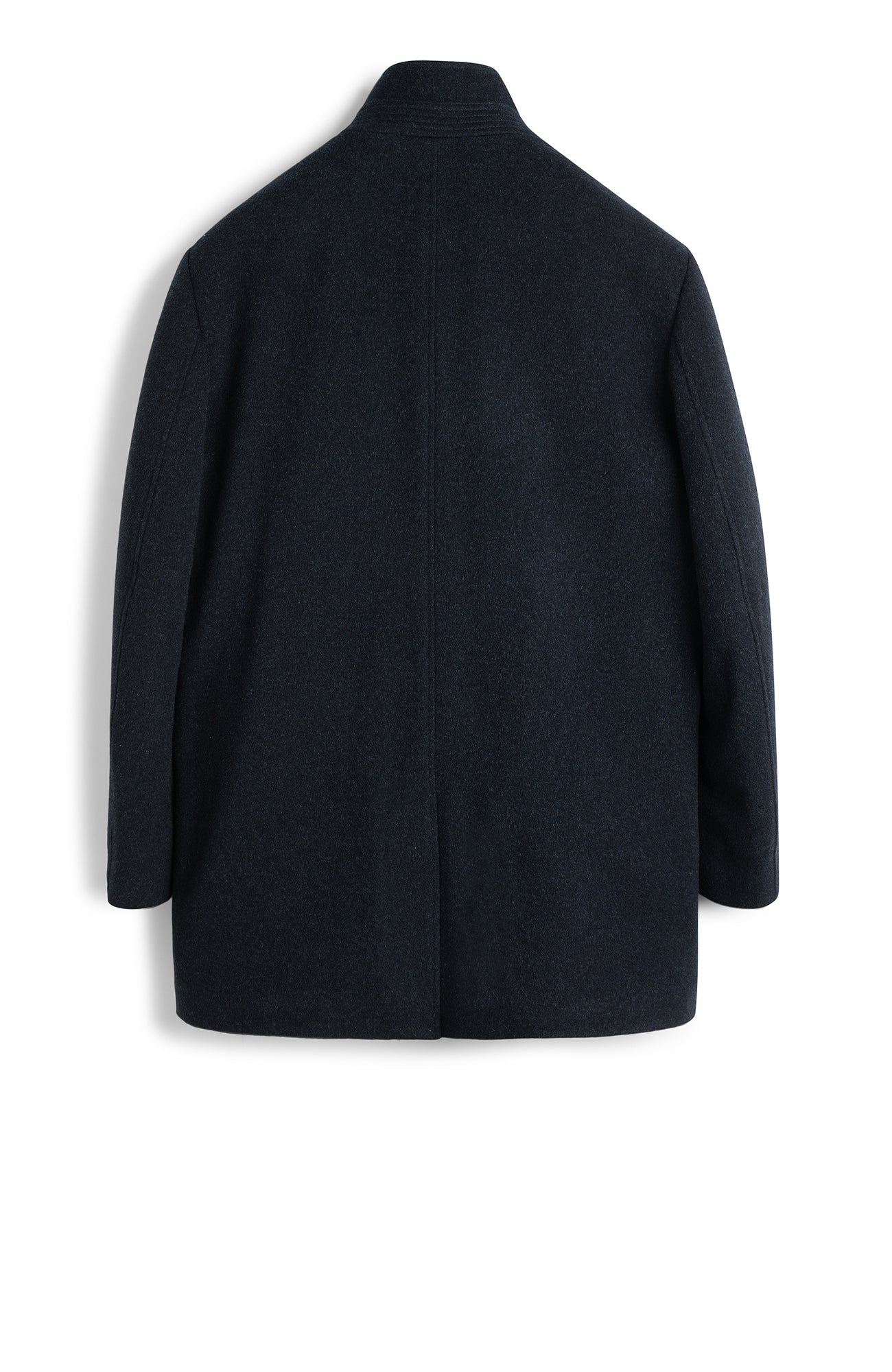 MONT ROYAL NAVY MELANGE WOOL CASHMERE CAR COAT