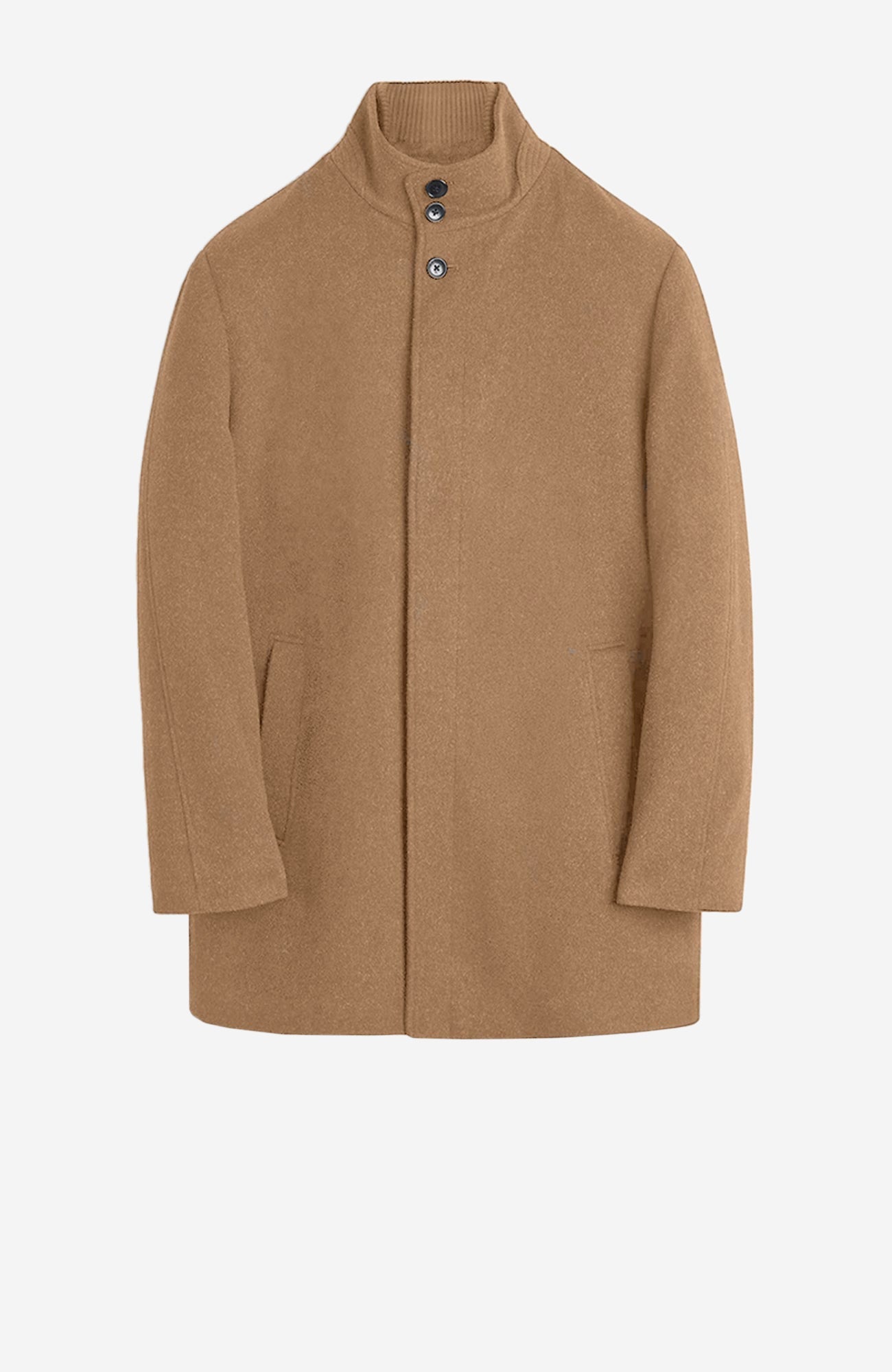 Mont-Royal Wool & Cashmere Car Coat In Vicuna - MENS - Cardinal of Canada-US-Mont-Royal Wool & Cashmere Car Coat In Vicuna