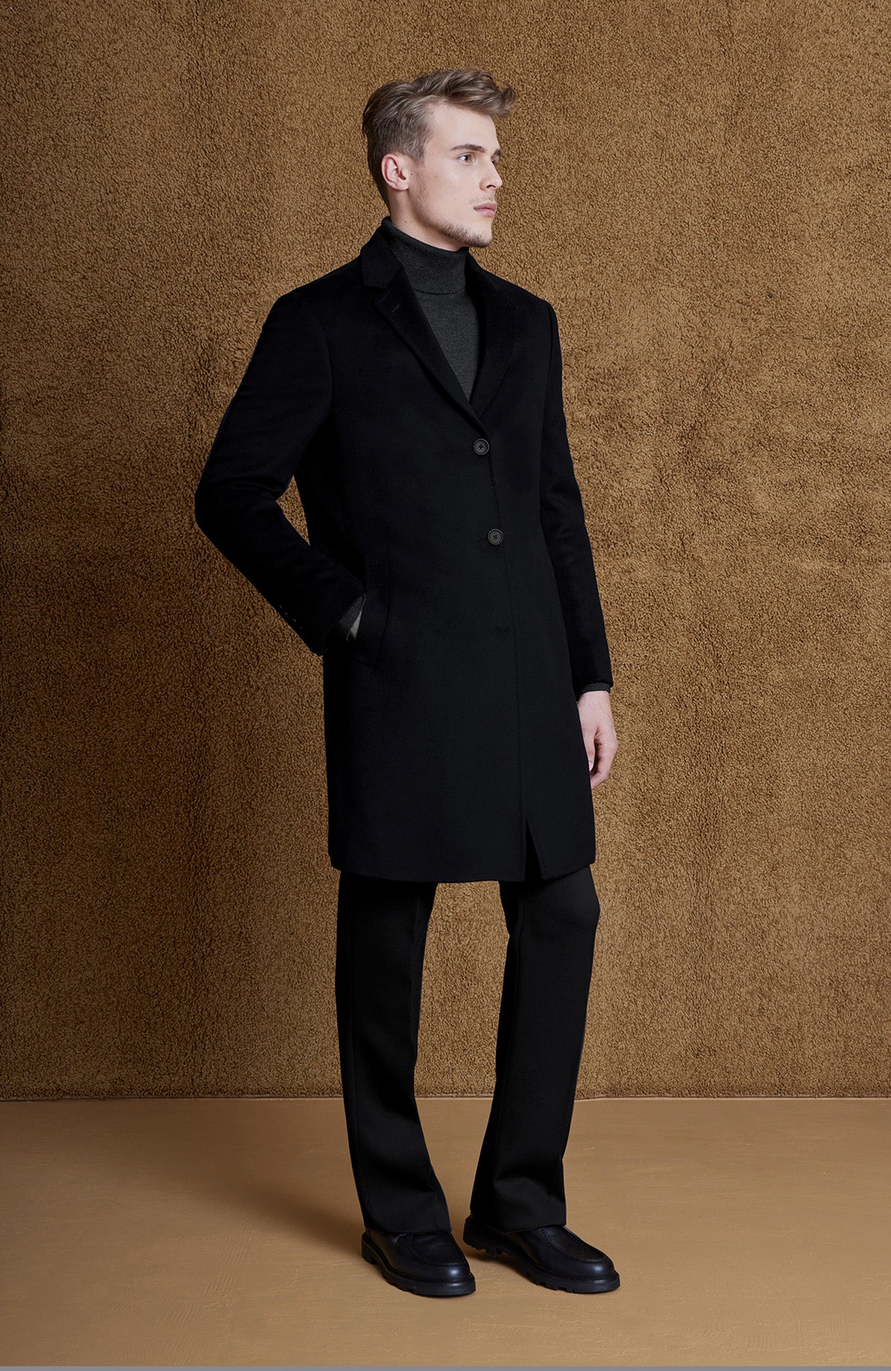 ST - PIERRE BLACK CASHMERE TOPCOAT - Cardinal of Canada - US - ST - PIERRE BLACK CASHMERE TOPCOAT