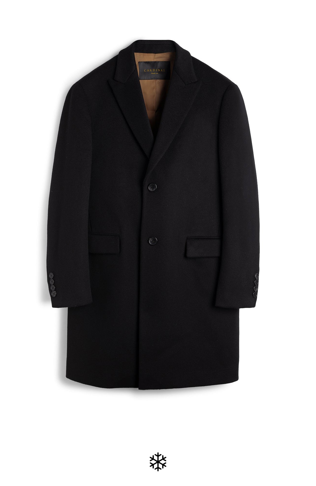 SUTTON BLACK WOOL OVERCOAT - MENS - Cardinal of Canada - US - SUTTON BLACK WOOL OVERCOAT