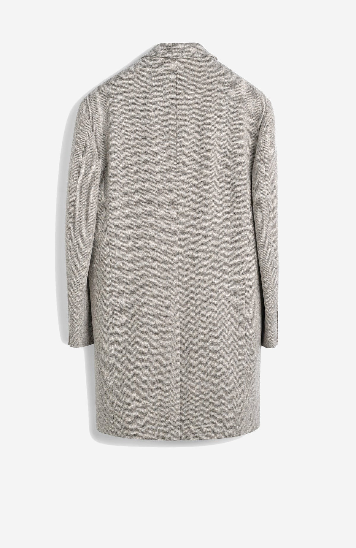 Sutton Stone Herringbone Wool & Cashmere Topcoat