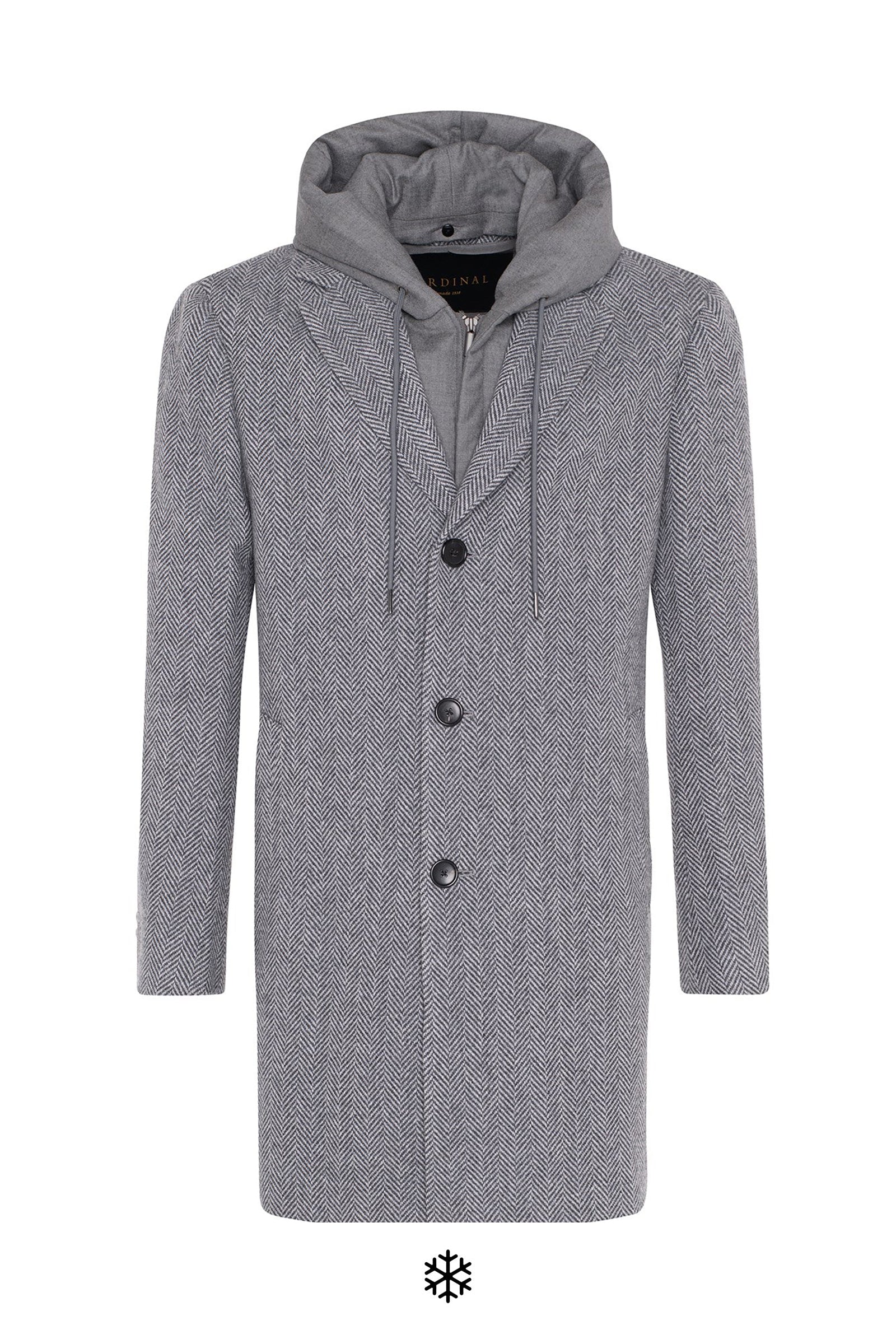 Joseph abboud shop gray herringbone topcoat