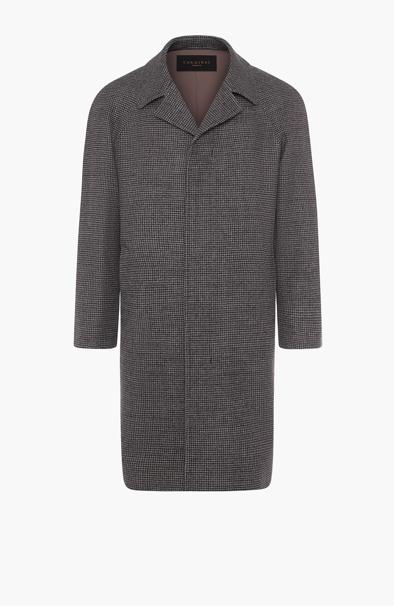 Taylor Brown Houndstooth Wool Topcoat - MENS - Cardinal of Canada-US-Taylor Brown Houndstooth Wool Topcoat