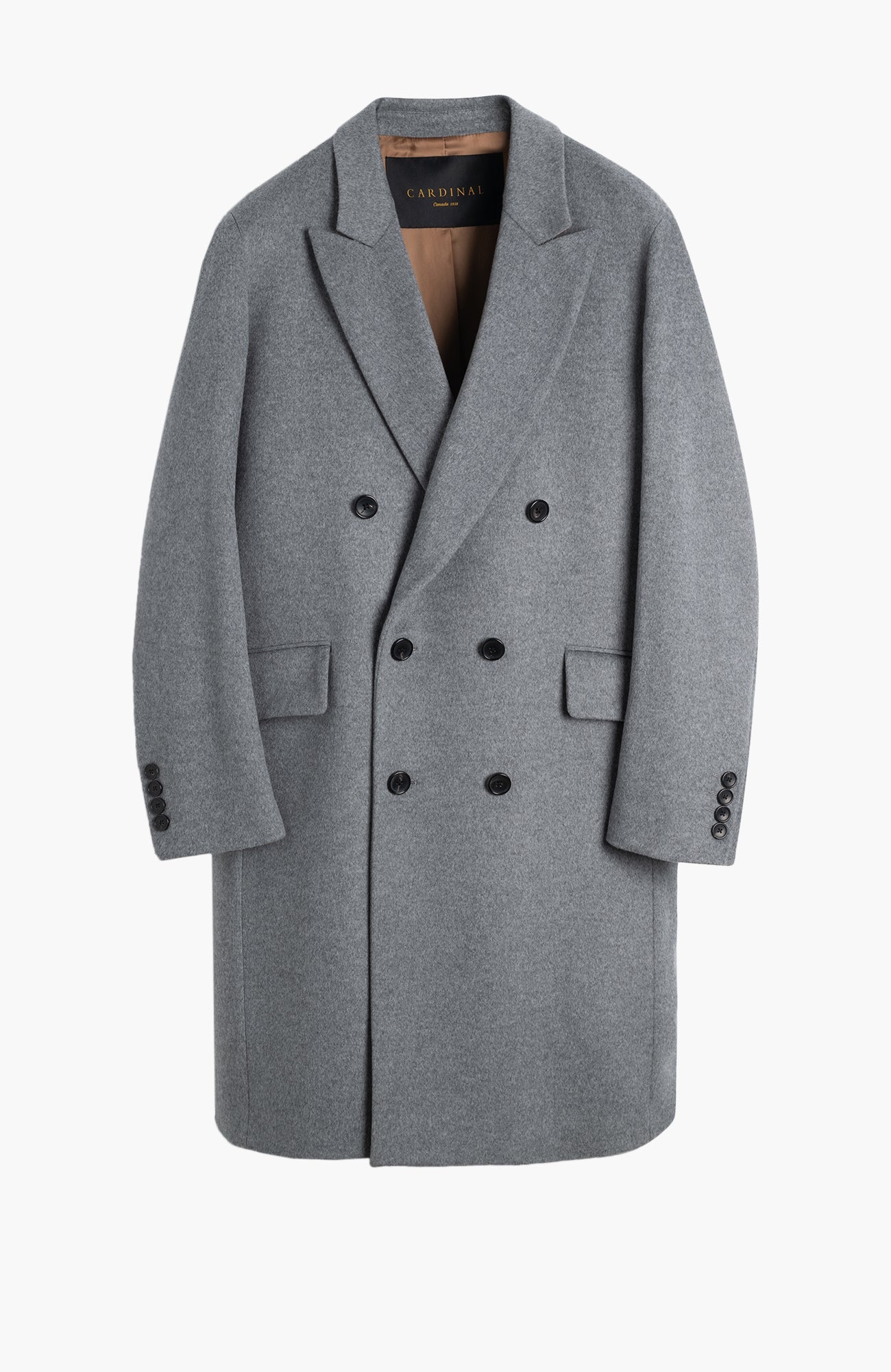 Thomas Grey Wool & Cashmere Overcoat - MENS - Cardinal of Canada-US-Thomas Grey Wool & Cashmere Overcoat