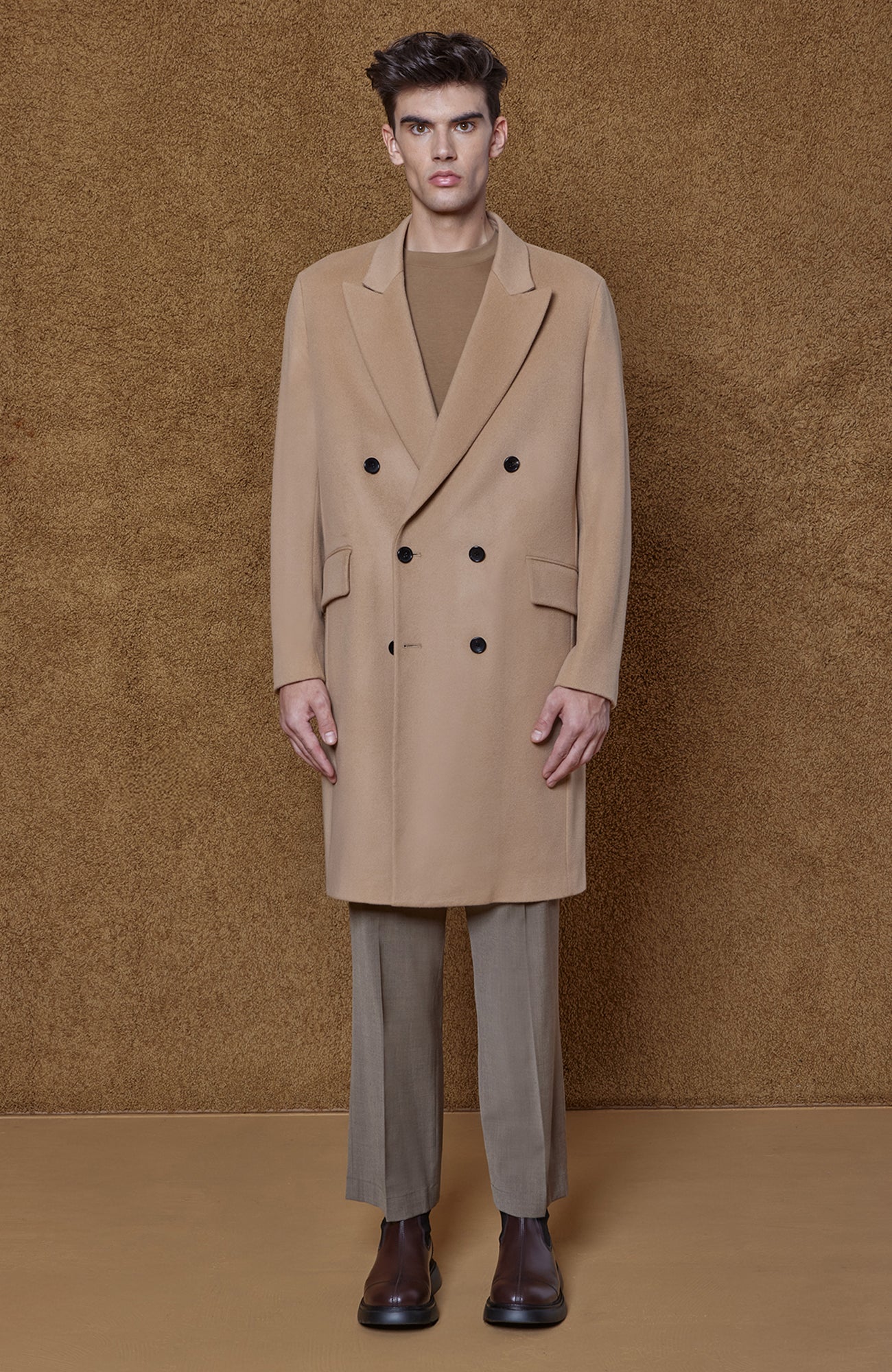 THOMAS WOOL & CASHMERE CAMEL OVERCOAT - Cardinal of Canada - US - THOMAS WOOL & CASHMERE CAMEL OVERCOAT