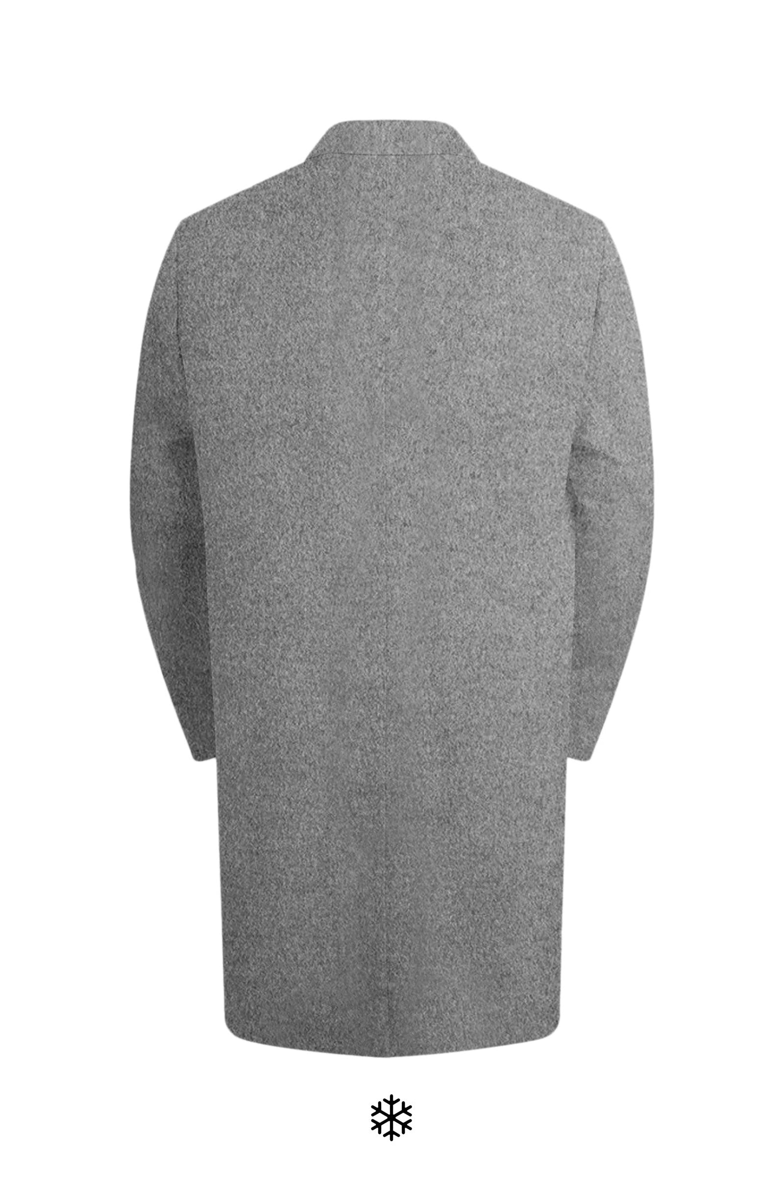 Thomas - grey wool and cashmere topcoat 41.5 inch length
