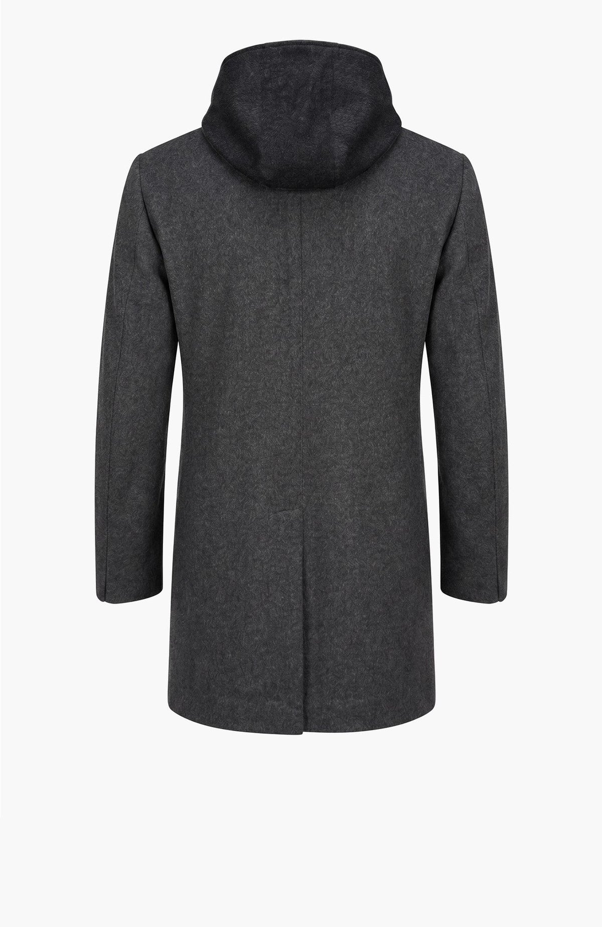 Titan Charcoal Wool & Cashmere Topcoat - MENS - Cardinal of Canada-US-Titan Charcoal Wool & Cashmere Topcoat