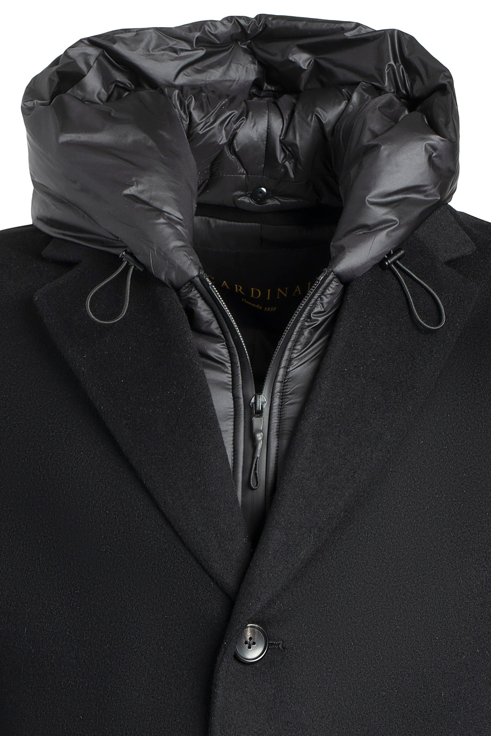 TRENTON BLACK WOOL & CASHMERE TOPCOAT