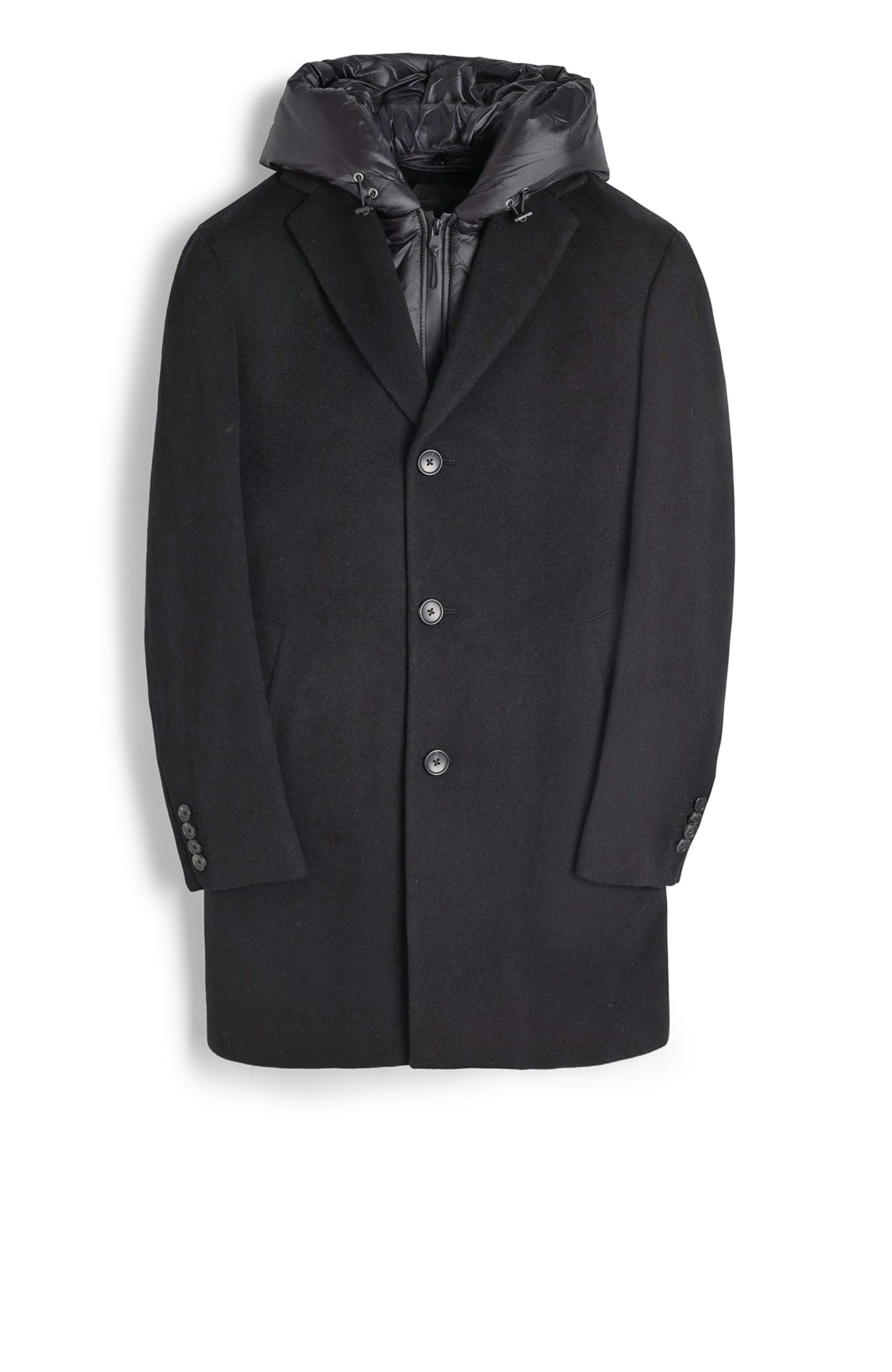 TRENTON BLACK WOOL & CASHMERE TOPCOAT - Cardinal of Canada - US - TRENTON BLACK WOOL & CASHMERE TOPCOAT