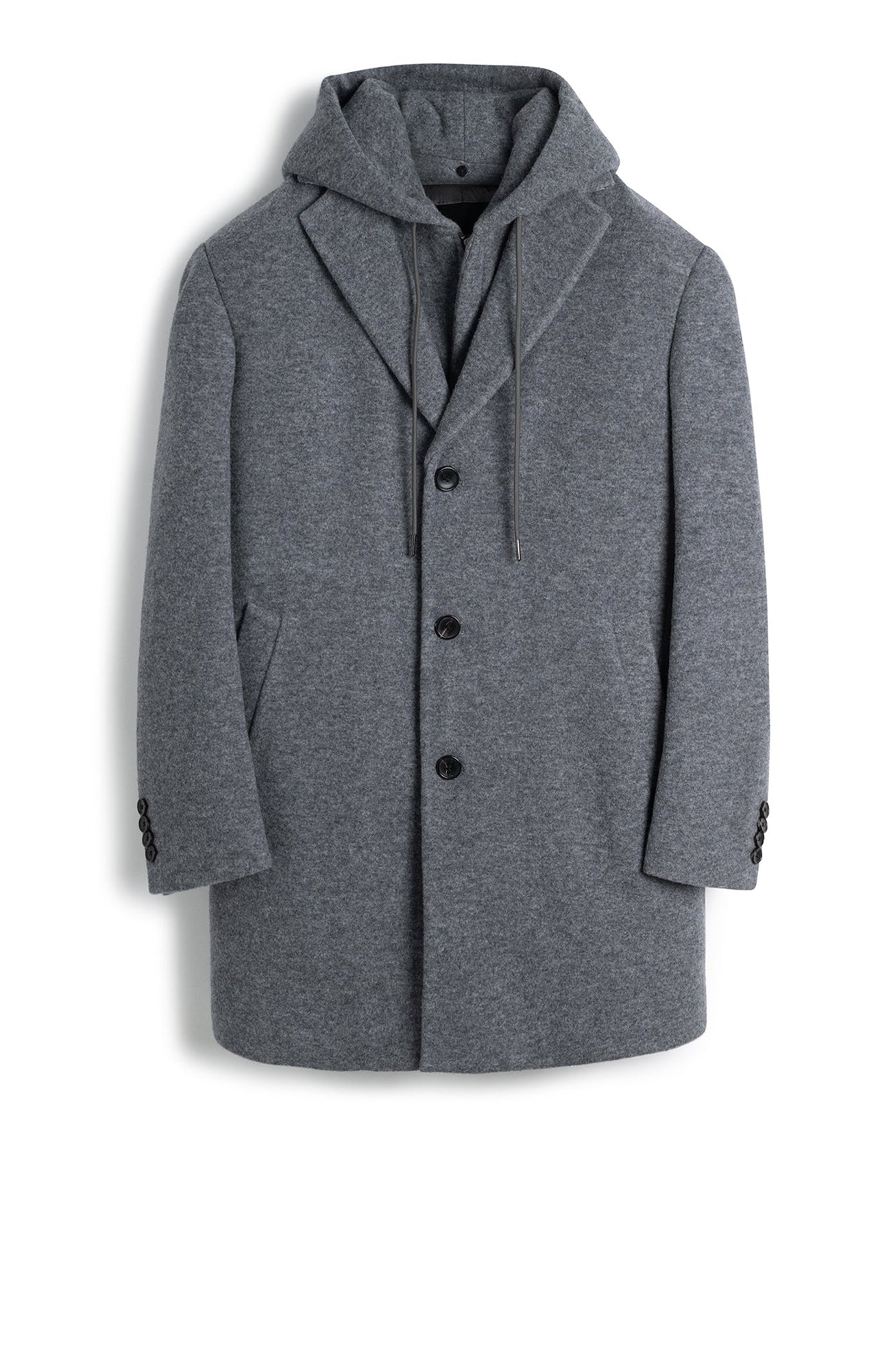 Men's Modern Fit Pilot Tic Overcoat - Charcoal - high quality 48R