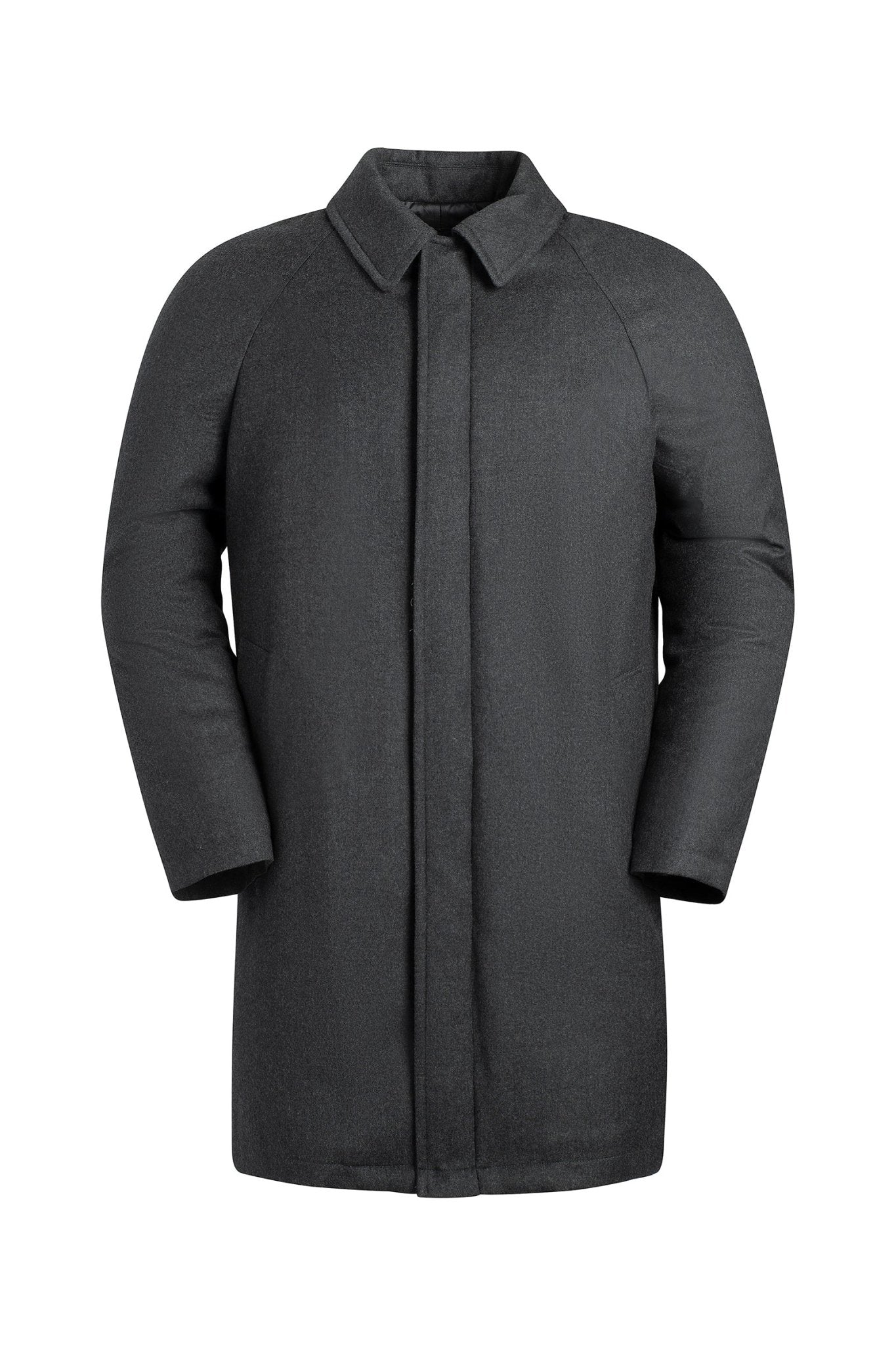 MCMILLAN CHARCOAL WOOL CAR COAT - Cardinal of Canada-US-MCMILLAN CHARCOAL WOOL CAR COAT